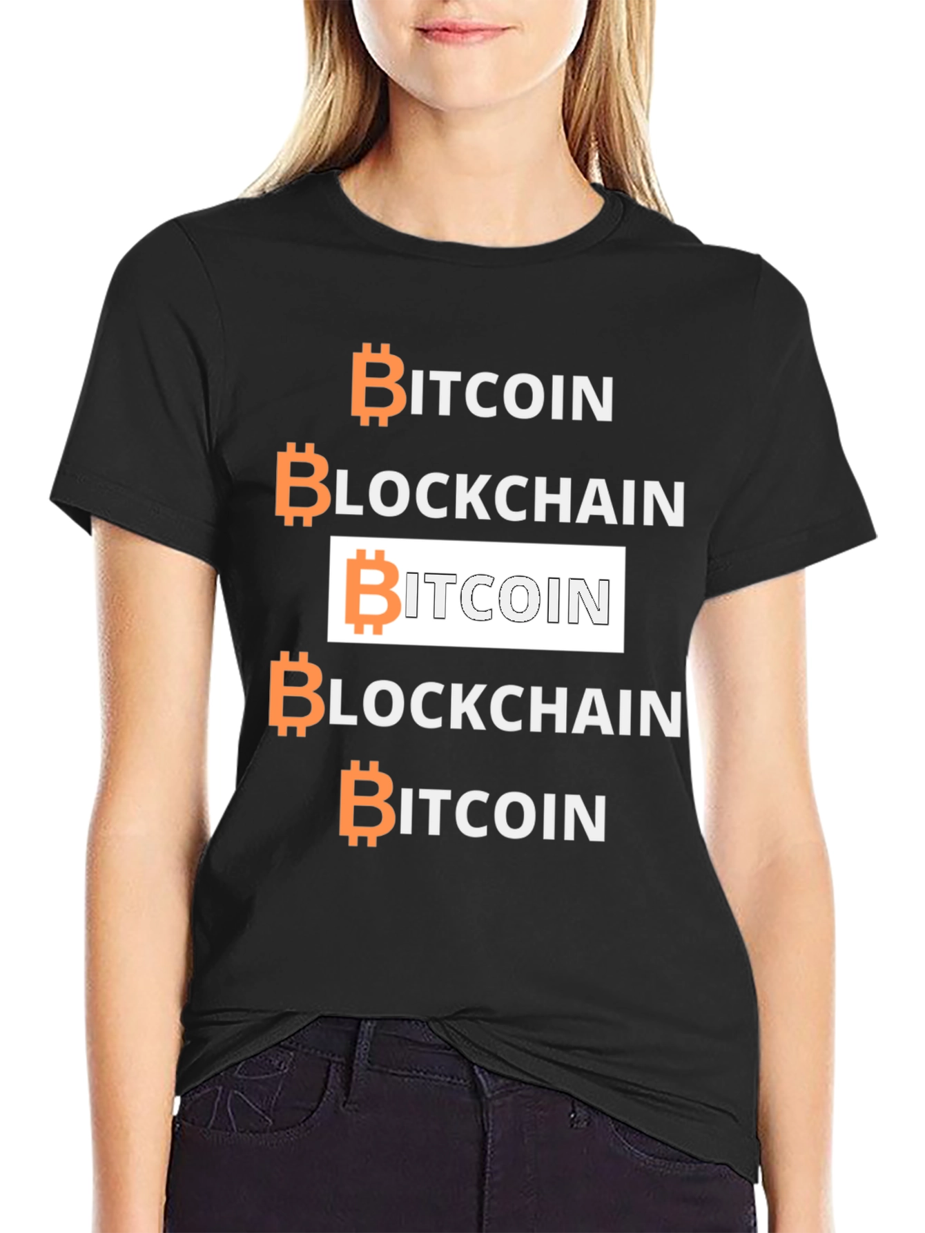 Bitcoin Blockchain Graphic Tee - Crypto Enthusiast Shirt