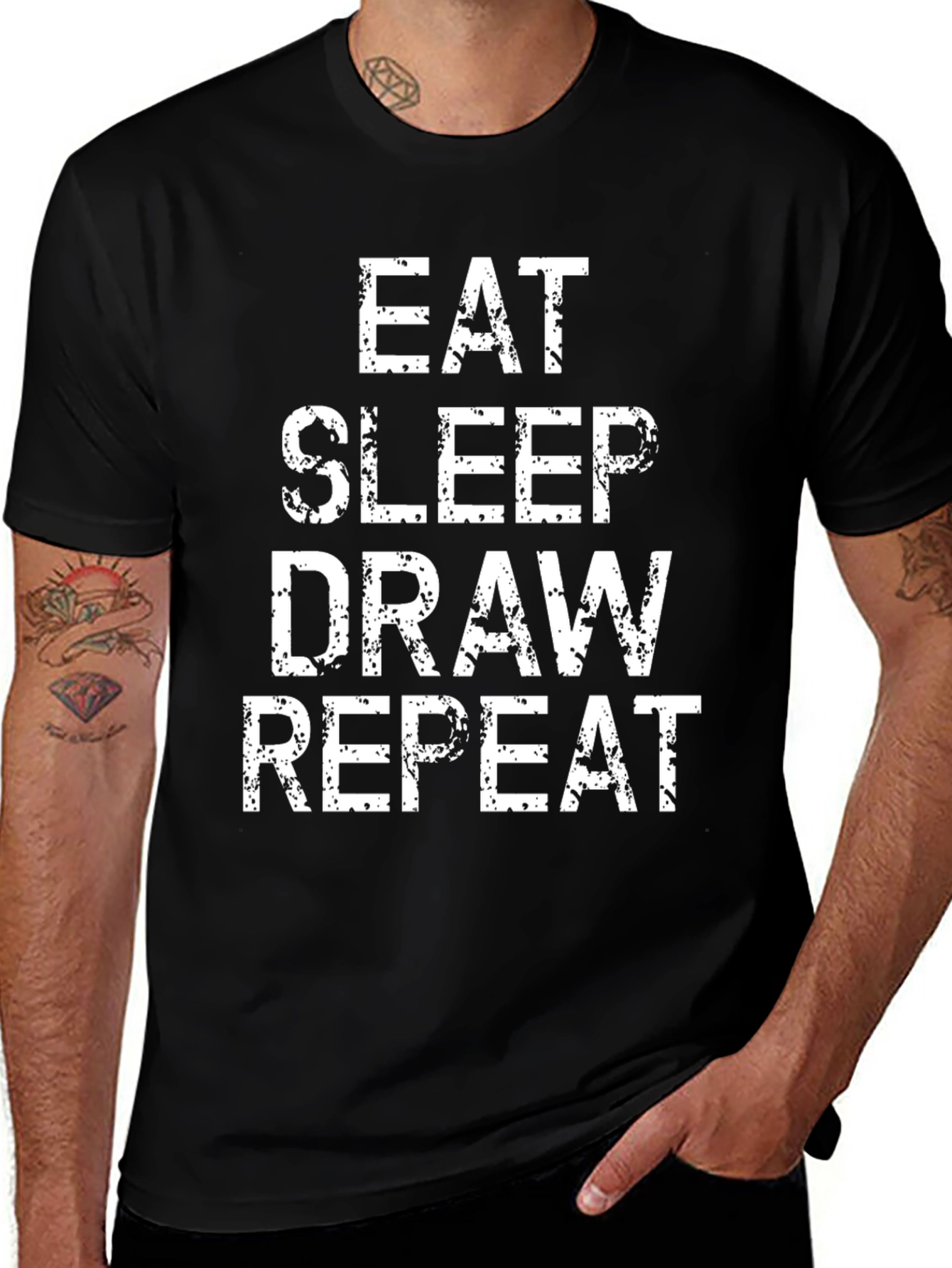 Eat Sleep Draw Repeat T-Shirt - Artist Graphic Tee