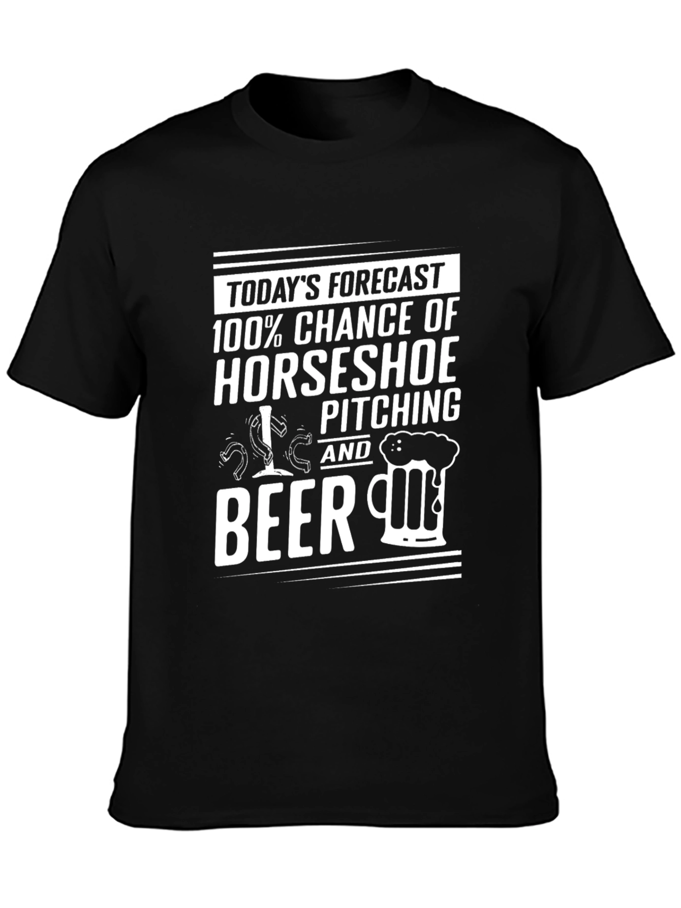 Horseshoe Pitching & Beer Forecast T-Shirt