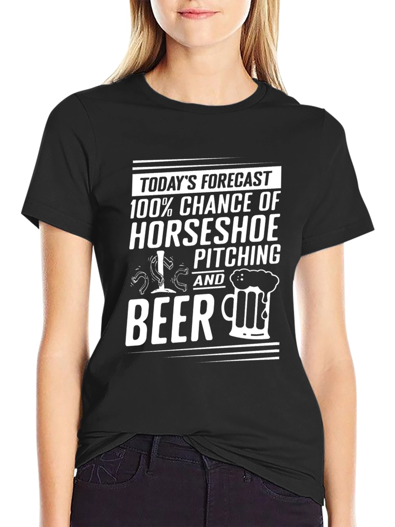 Horseshoe Pitching & Beer Forecast T-Shirt