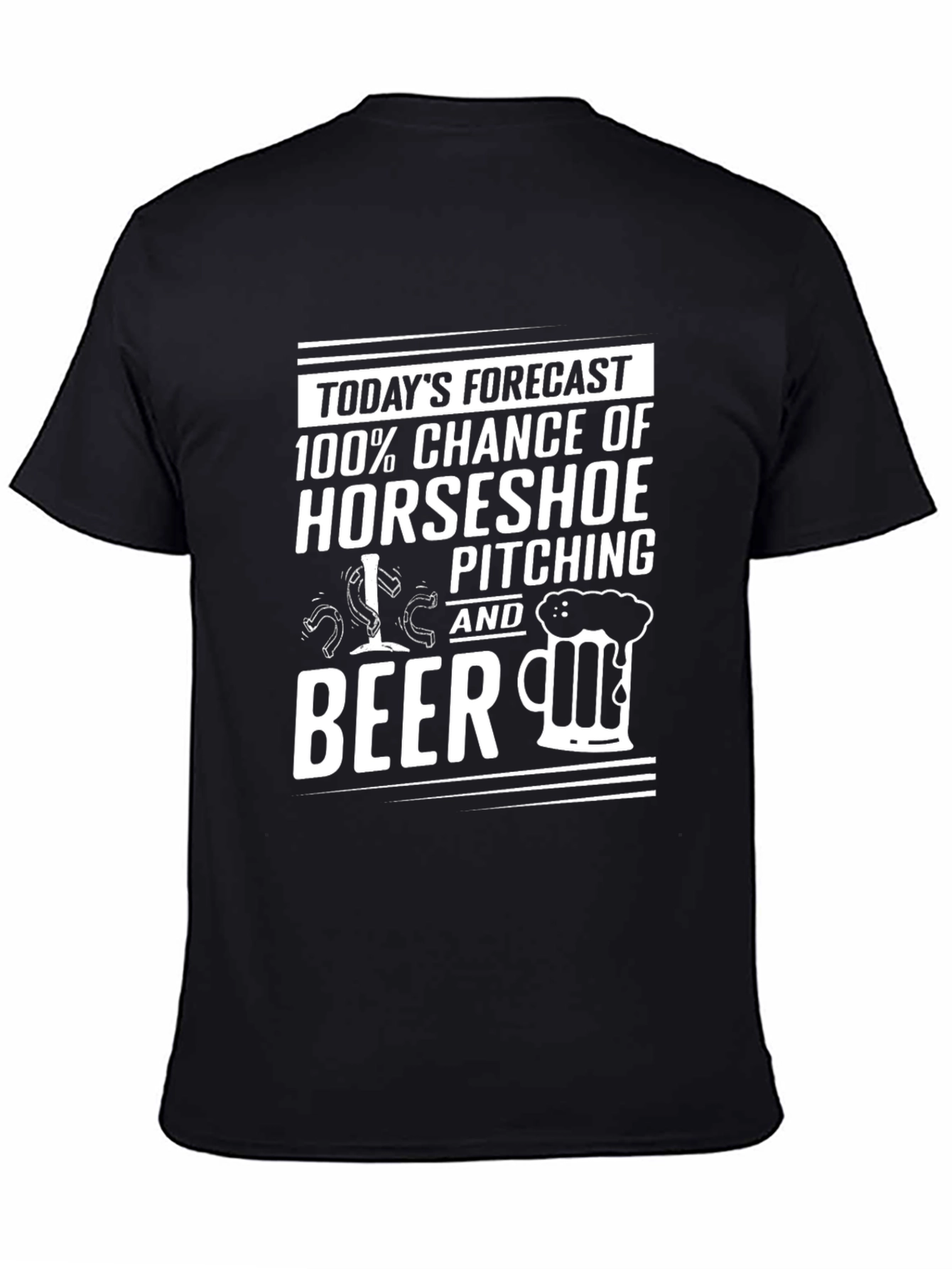 Horseshoe Pitching & Beer Forecast T-Shirt