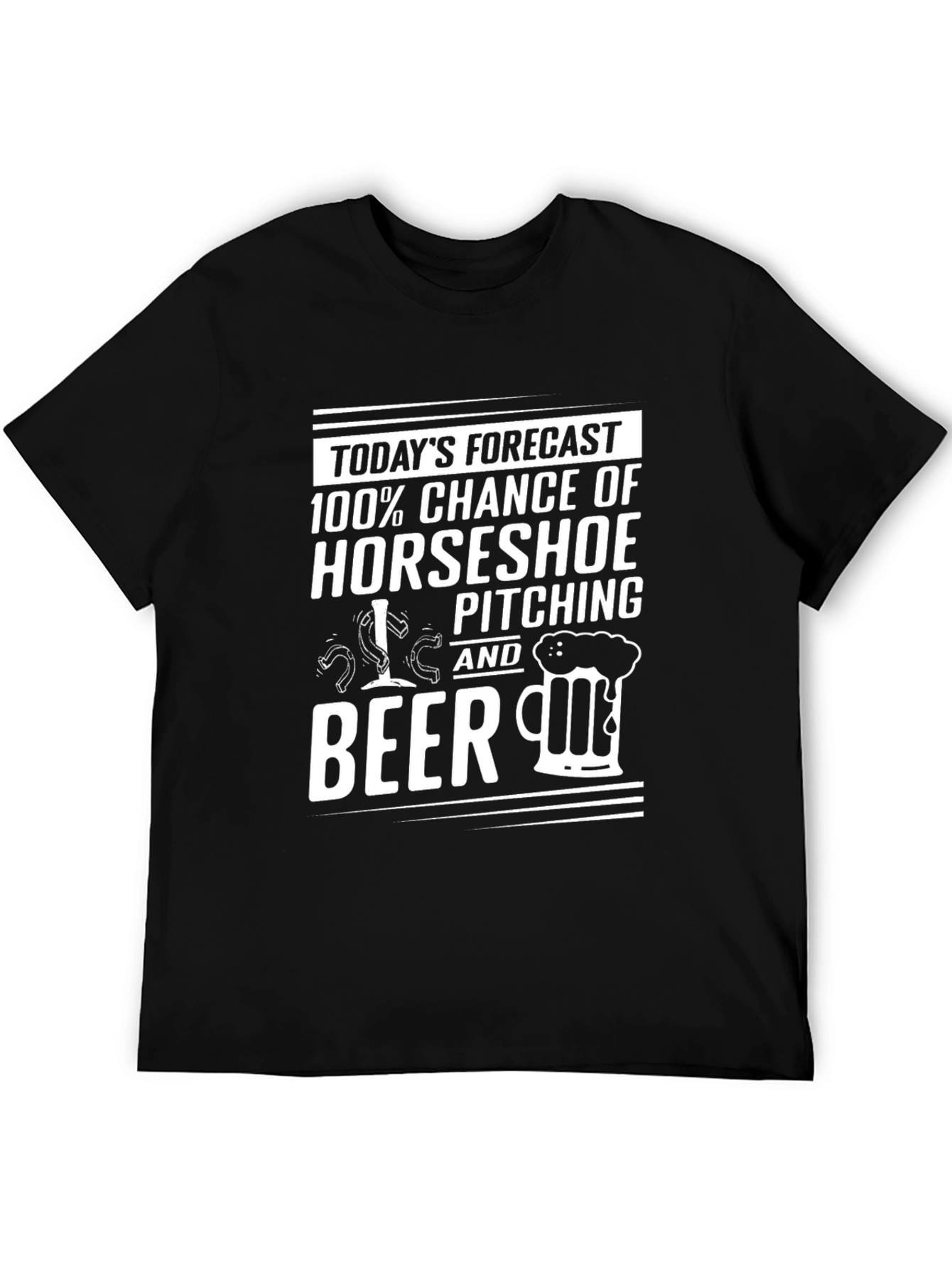 Horseshoe Pitching & Beer Forecast T-Shirt