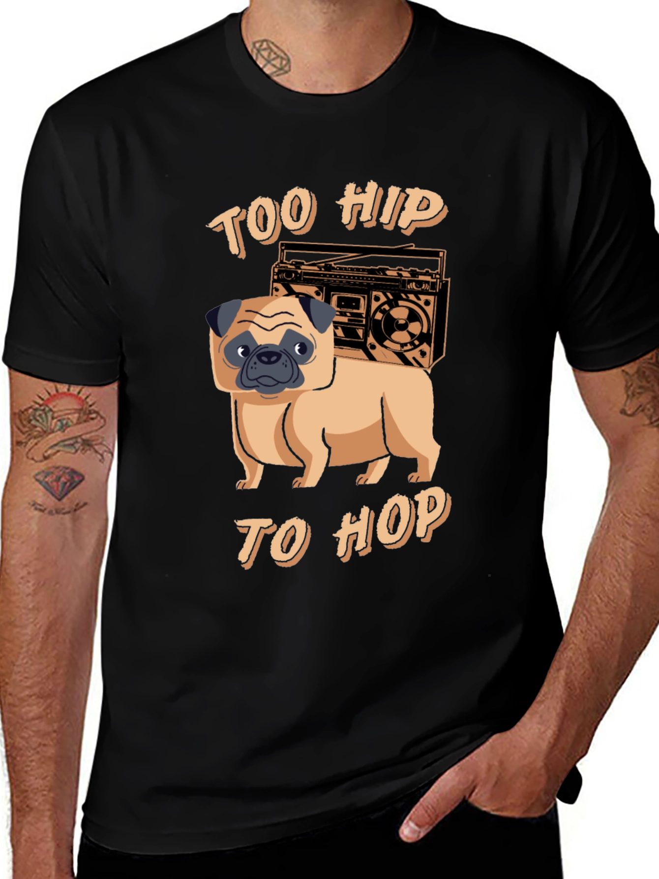 Too Hip to Hop Pug T-Shirt