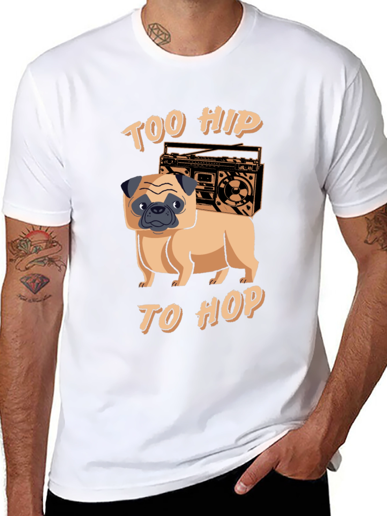 Too Hip to Hop Pug T-Shirt