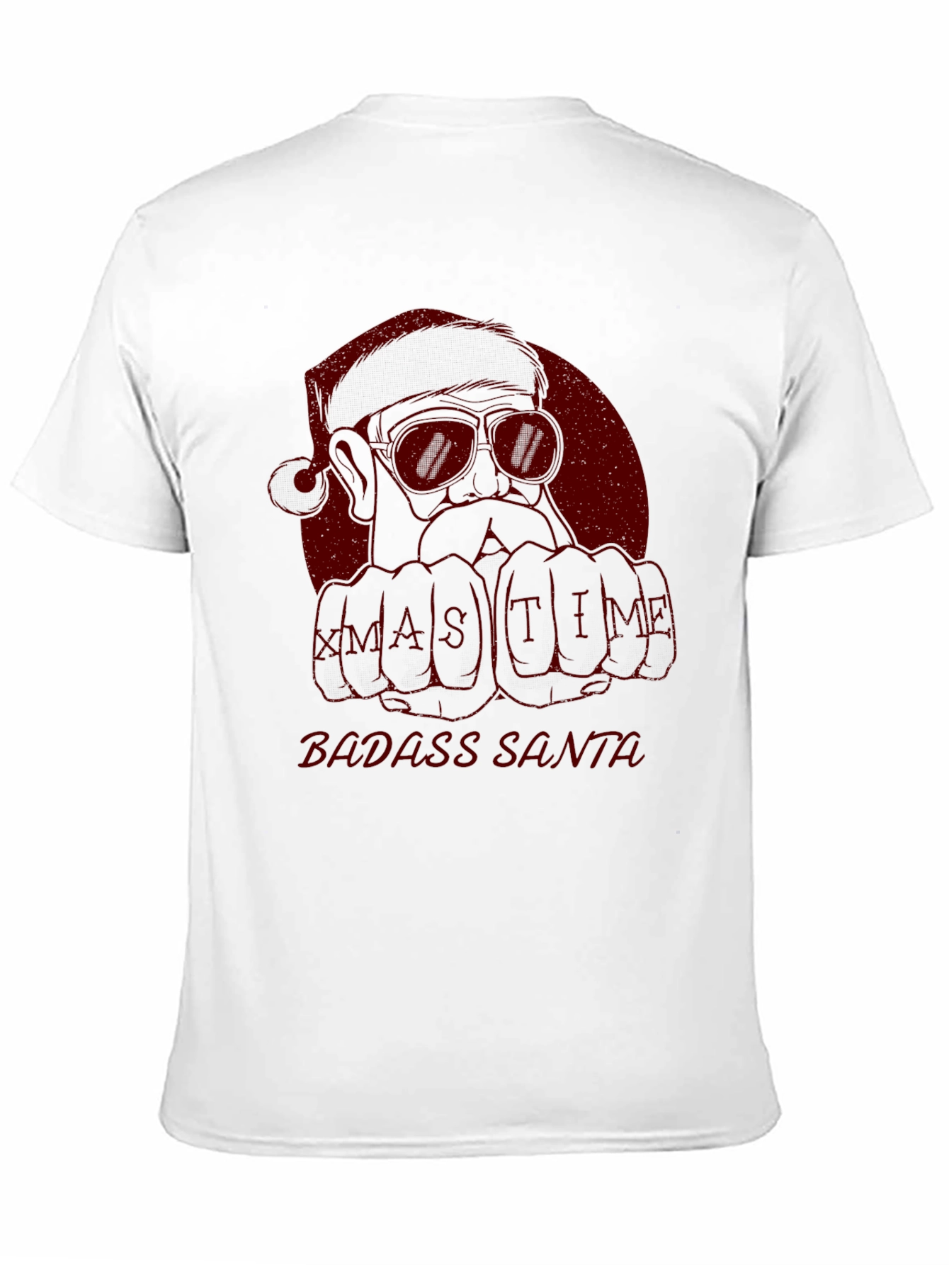 Badass Santa Xmas Time T-Shirt - Black