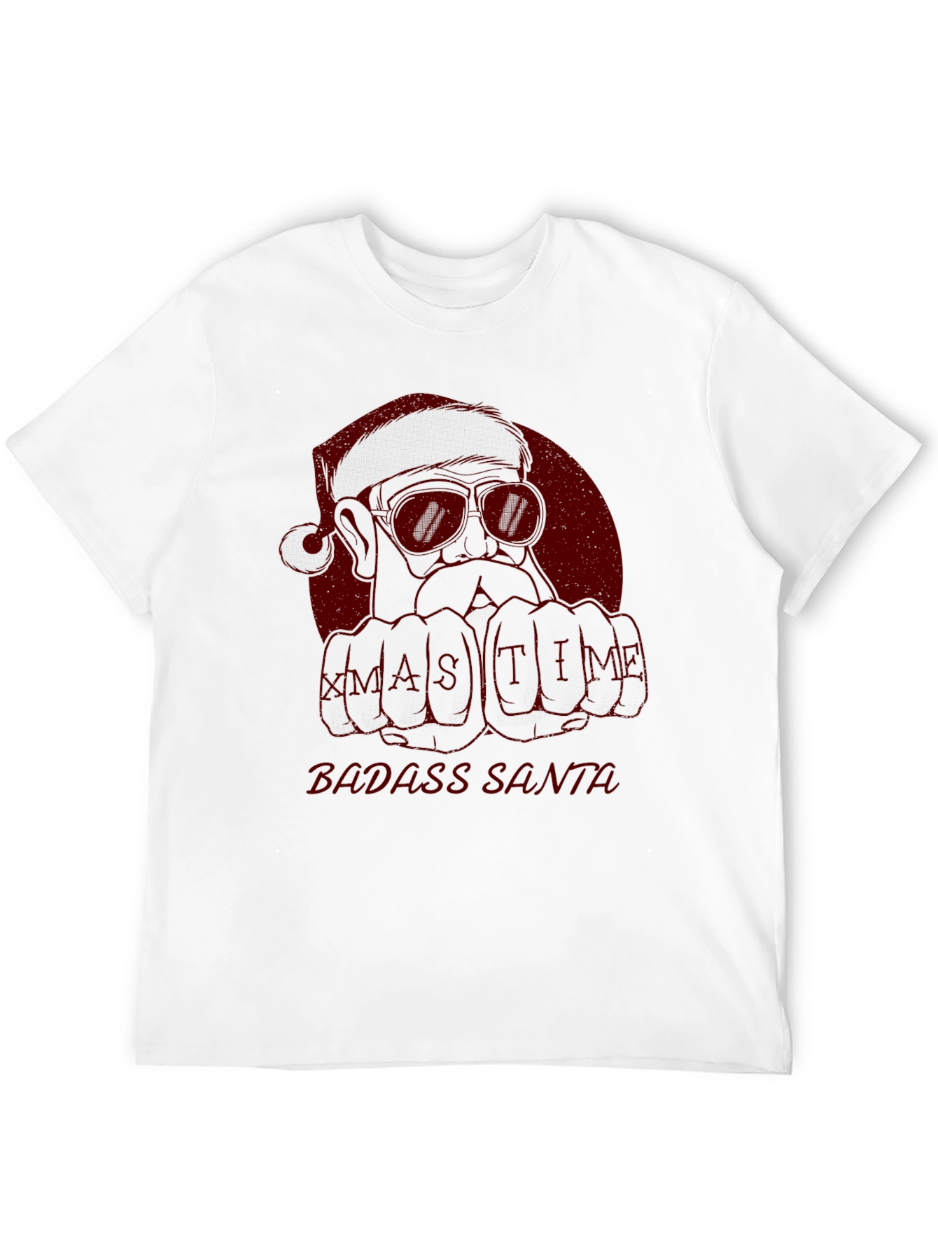 Badass Santa Xmas Time T-Shirt - Black