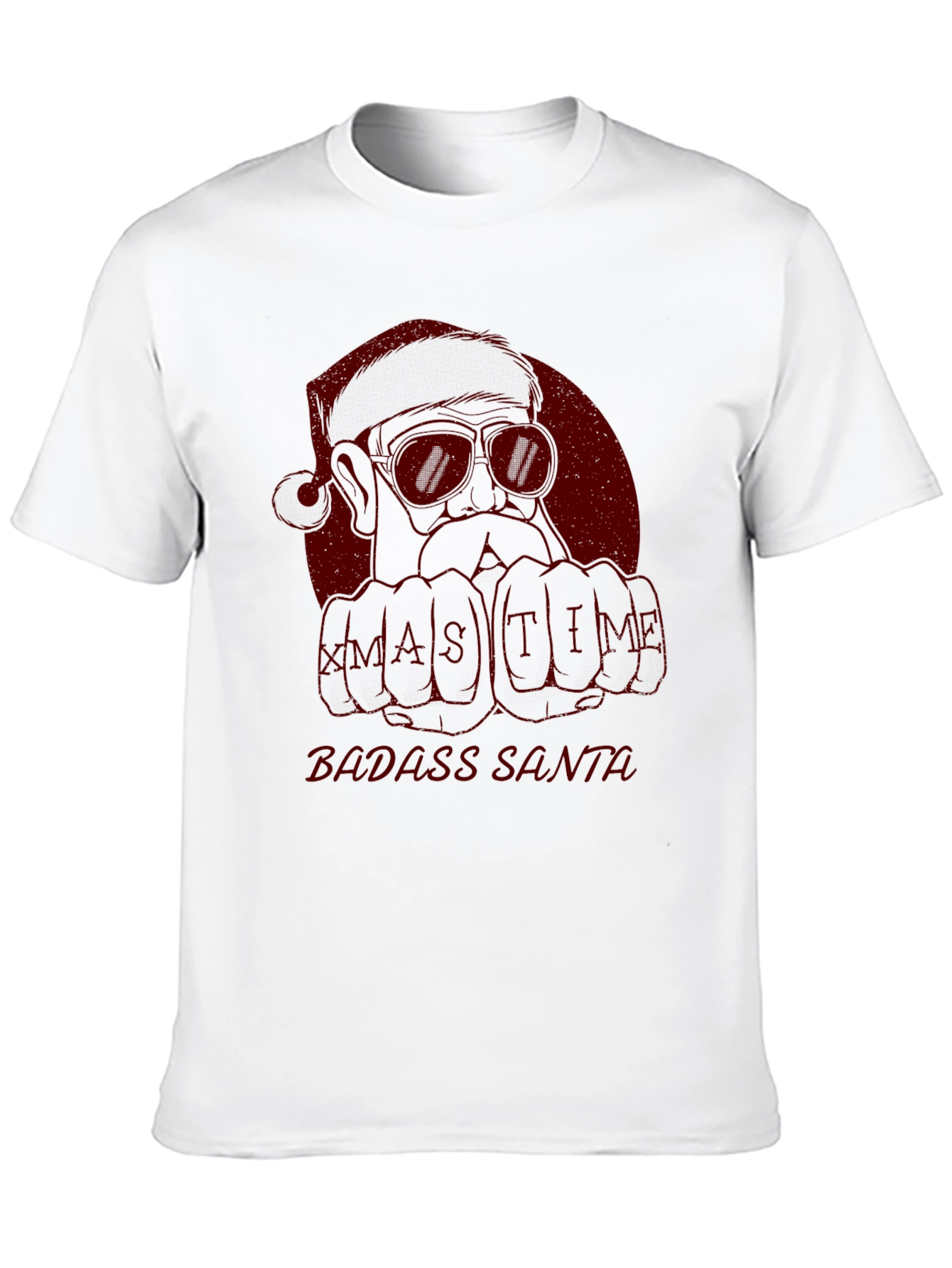 Badass Santa Xmas Time T-Shirt - Black
