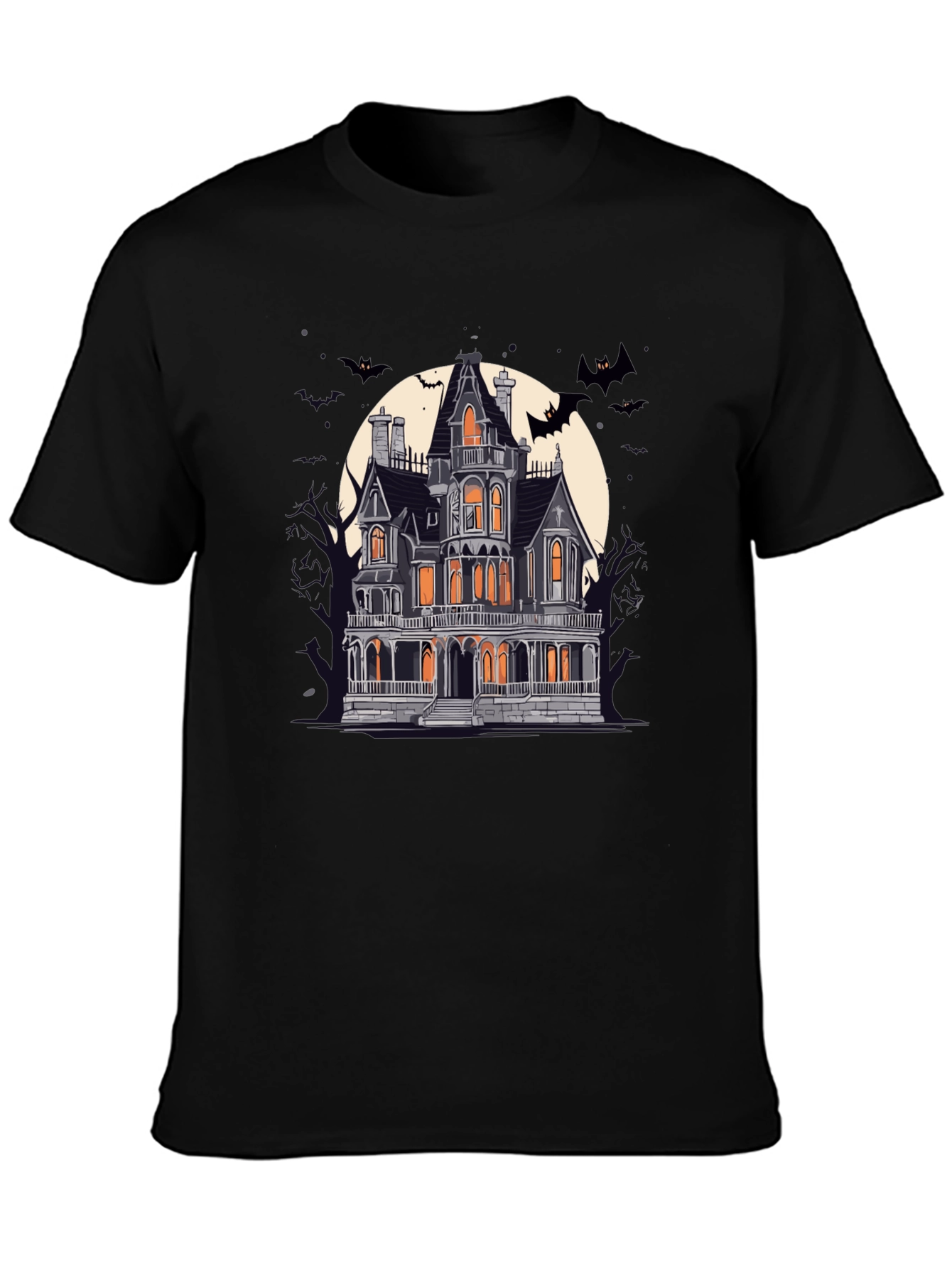 Spooky Haunted House Graphic Tee