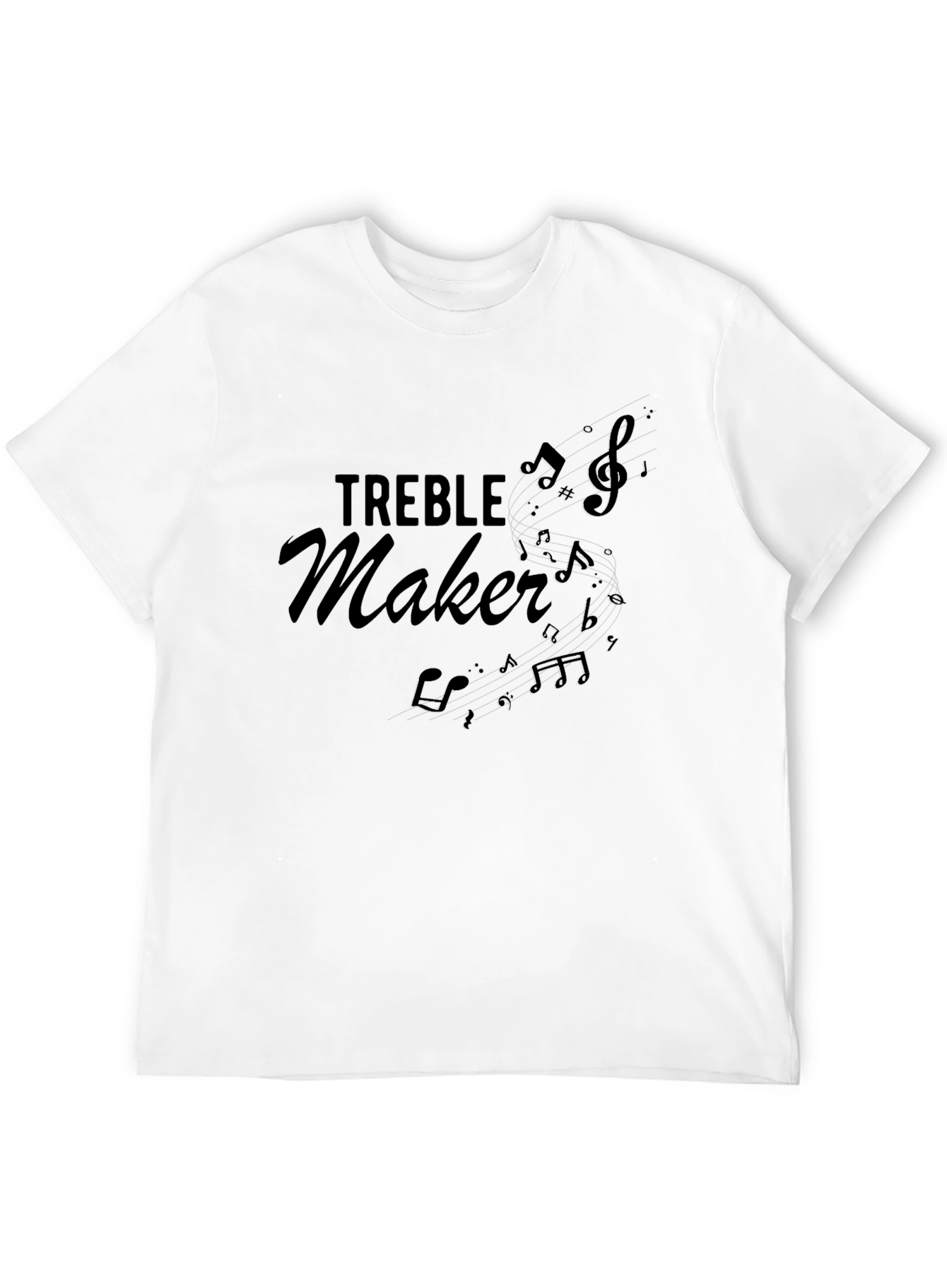 Treble Maker Music Notes Black T-Shirt