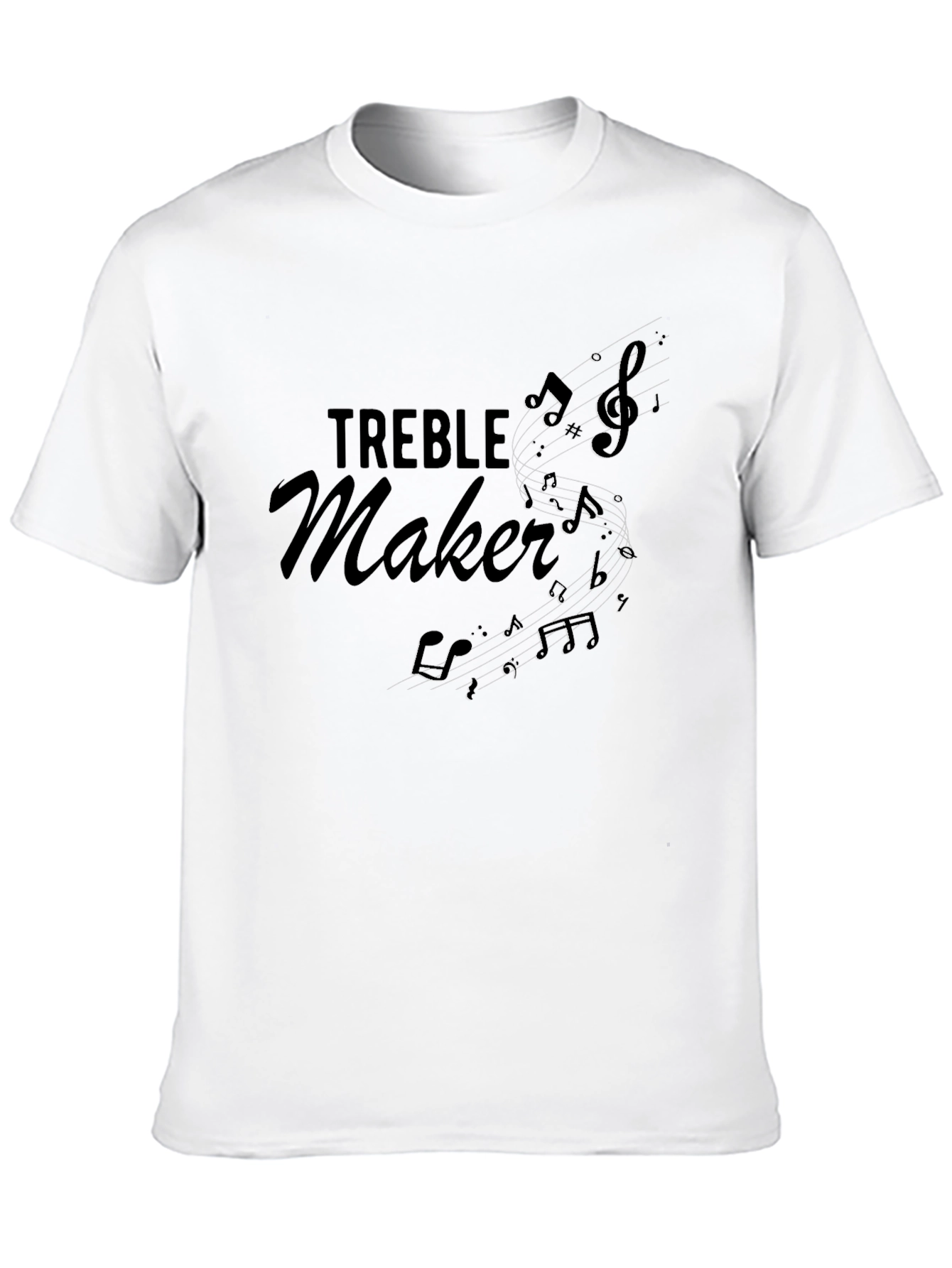 Treble Maker Music Notes Black T-Shirt