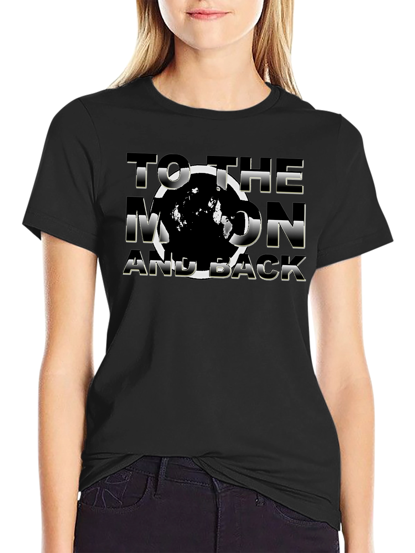 To The Moon And Back Graphic Tee - Black