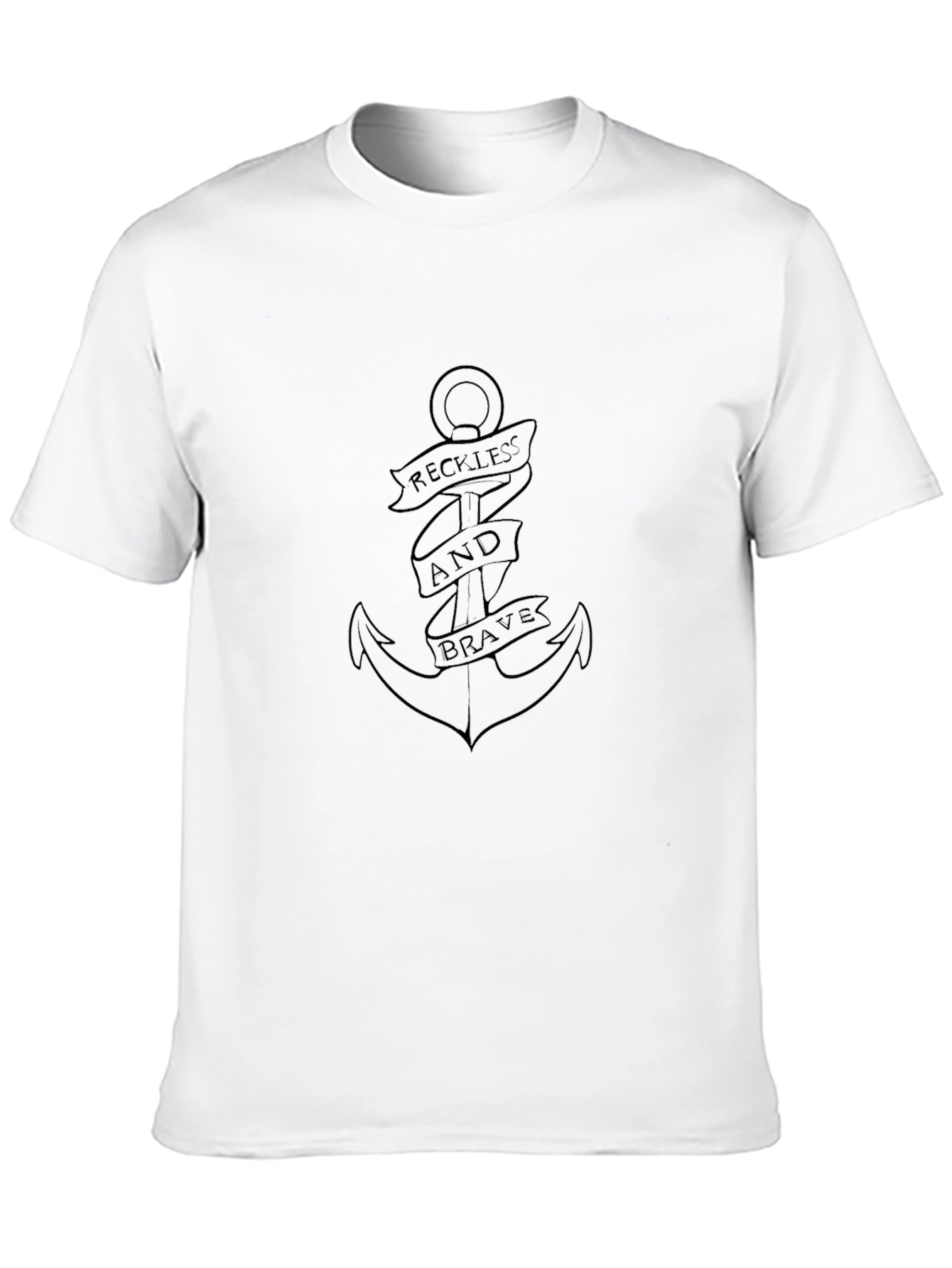 Reckless and Brave Anchor Graphic Tee - Black