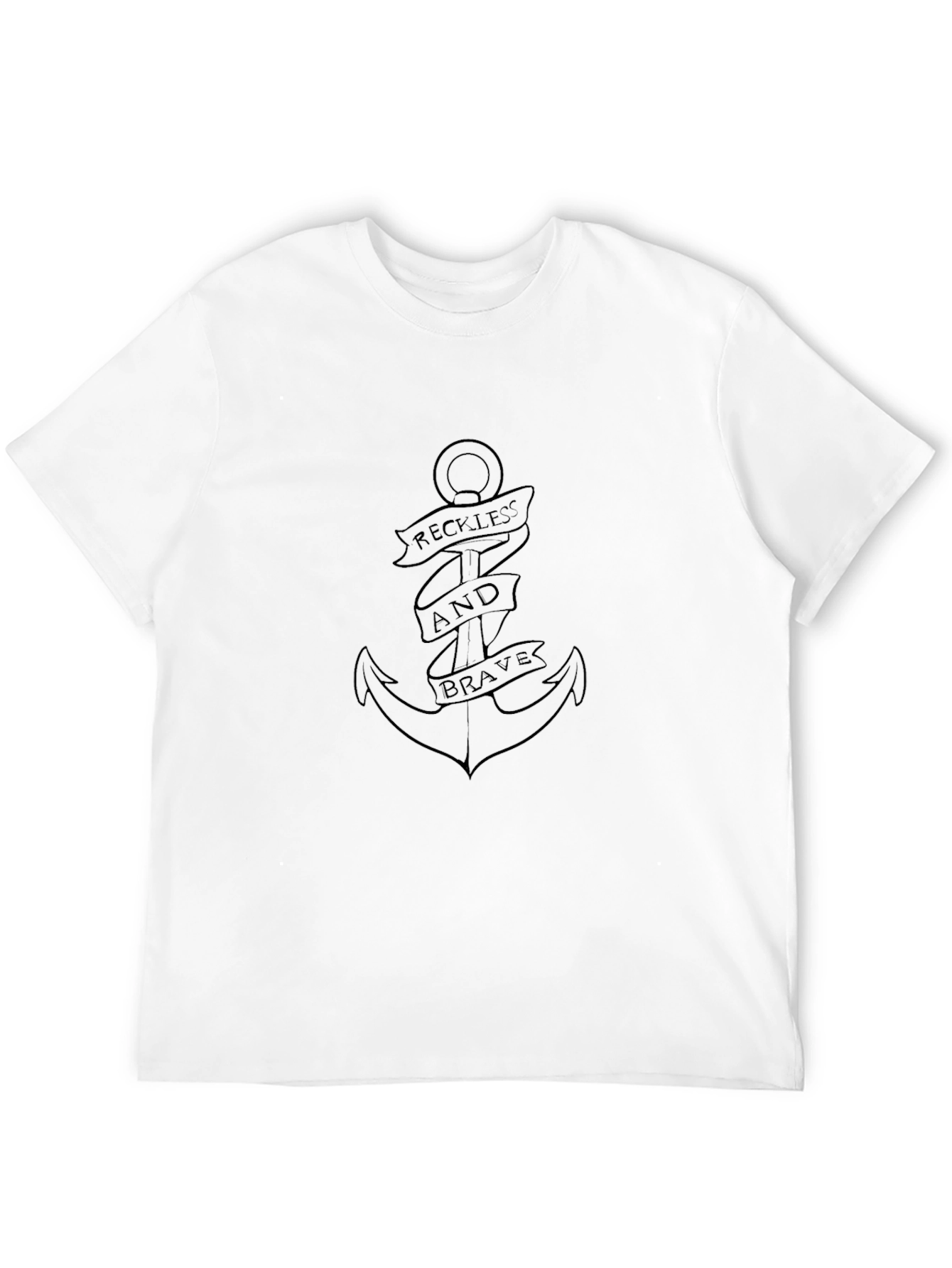 Reckless and Brave Anchor Graphic Tee - Black