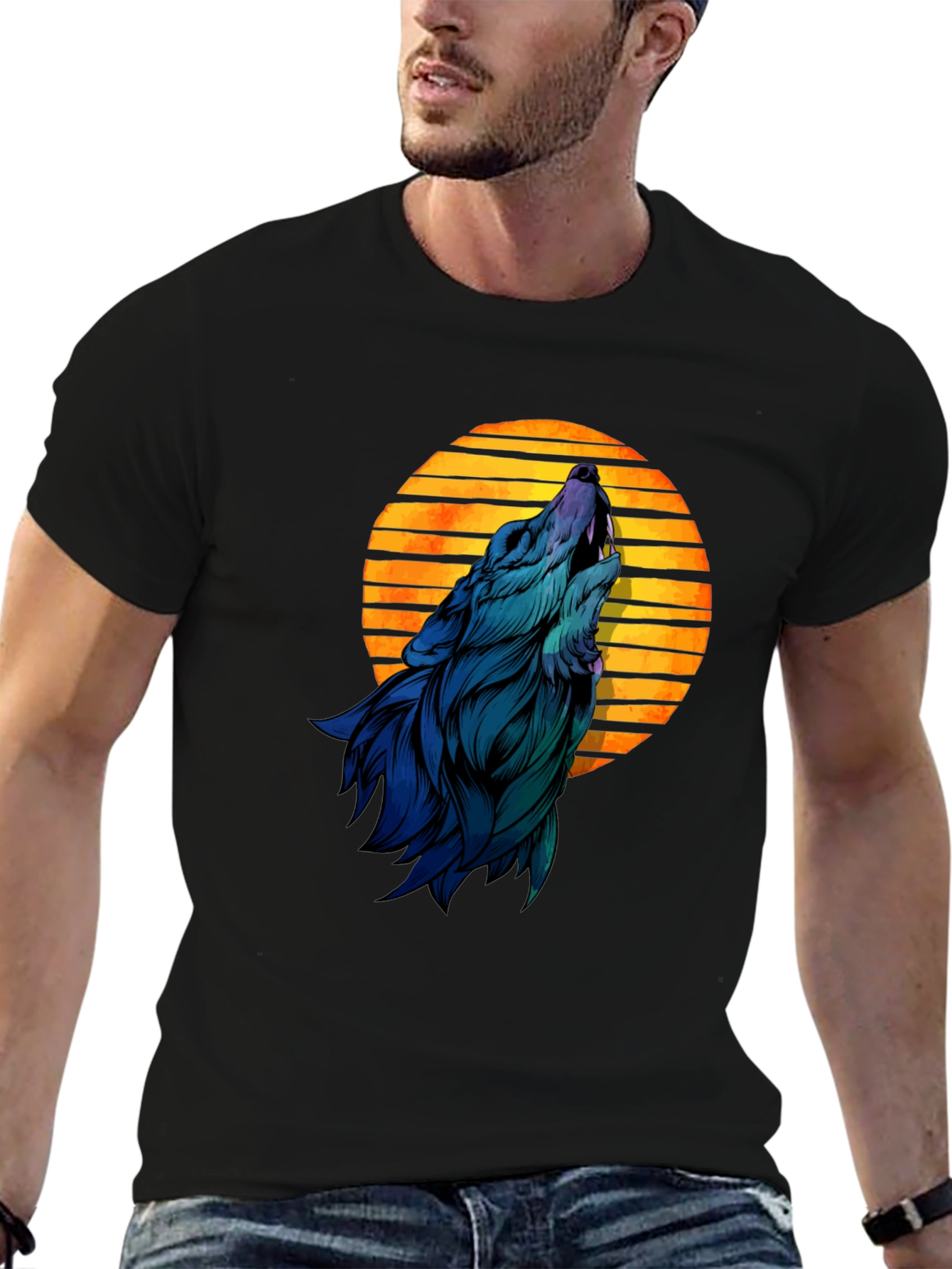 Wolf Moon T-Shirt - Mens Graphic Tee