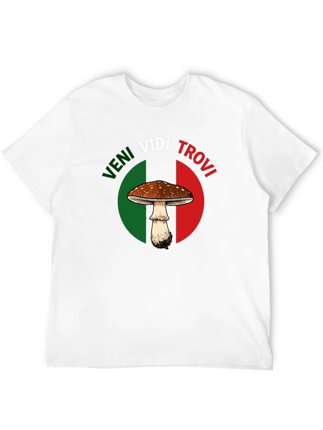 Veni Vidi Trovi Mushroom Graphic T-Shirt