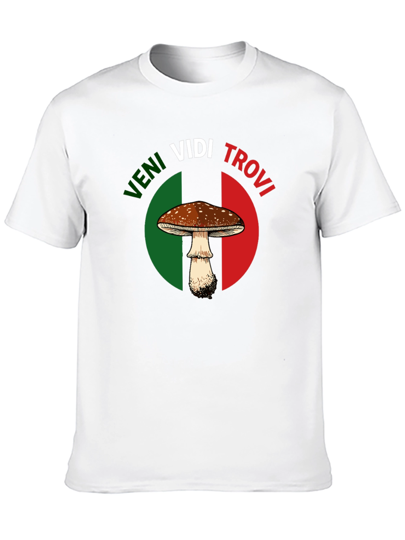 Veni Vidi Trovi Mushroom Graphic T-Shirt