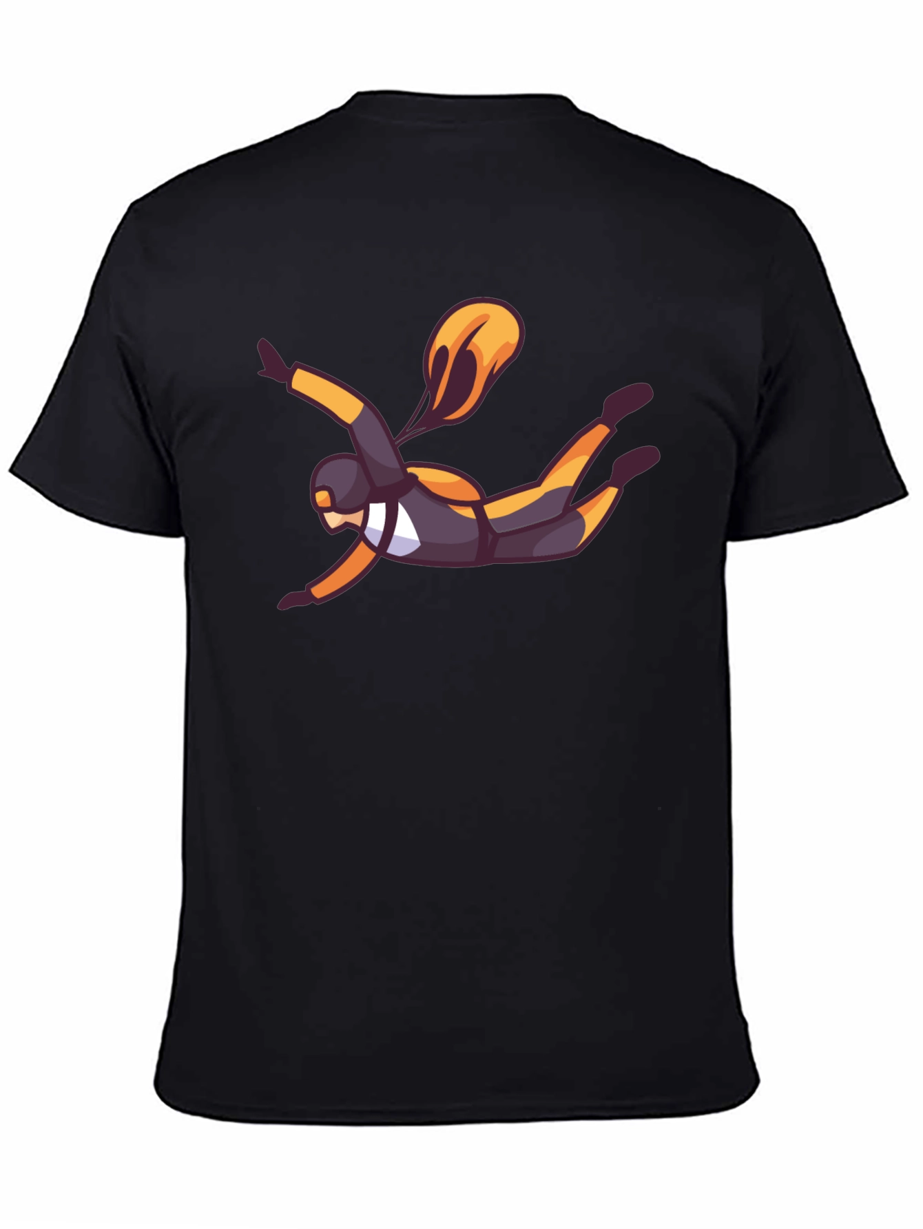 Skydiver Graphic Black T-Shirt