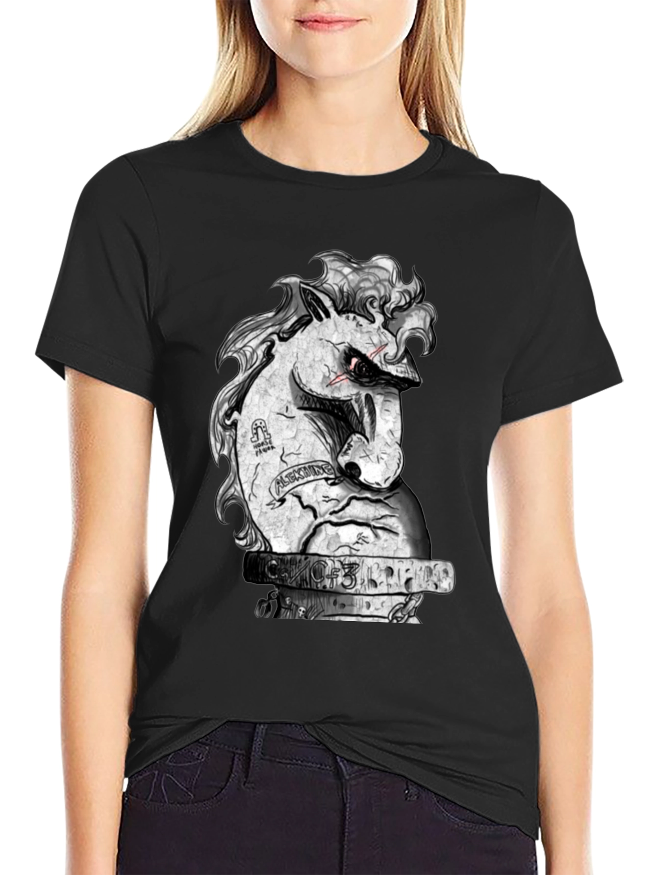 Unique Graphic Tee - Angry Horse Design