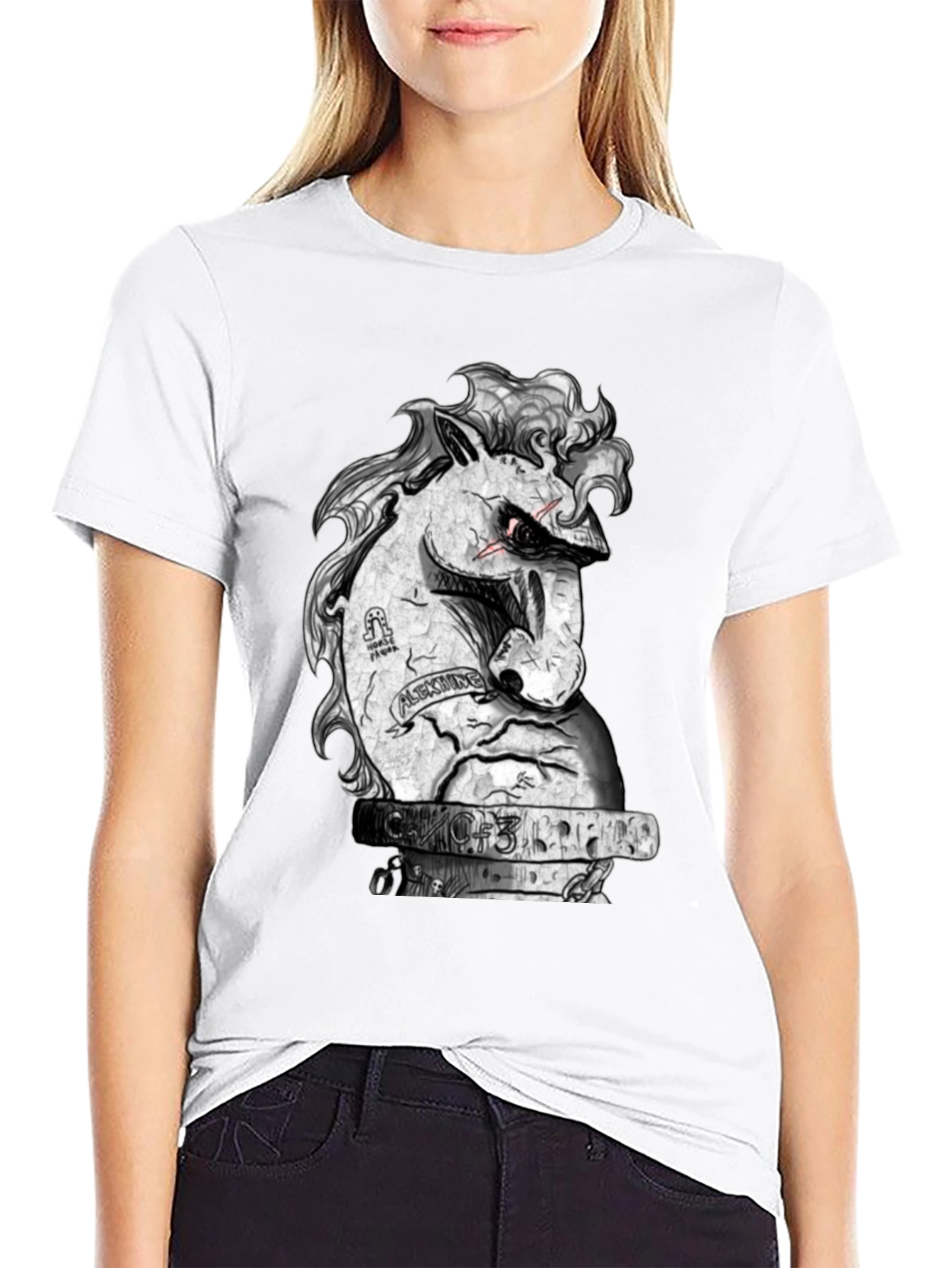 Unique Graphic Tee - Angry Horse Design