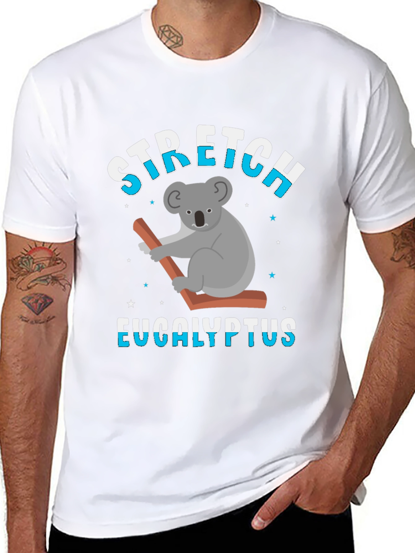 Stretch Eucalyptus Koala Graphic T-Shirt