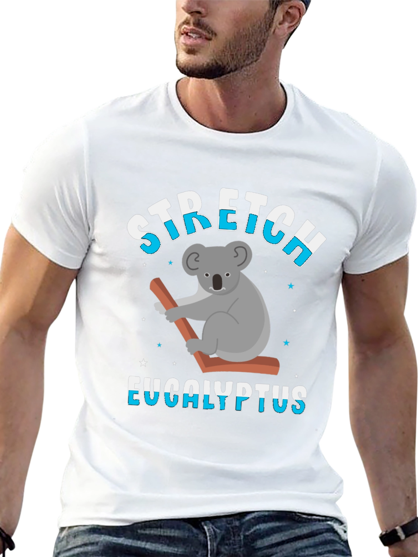 Stretch Eucalyptus Koala Graphic T-Shirt