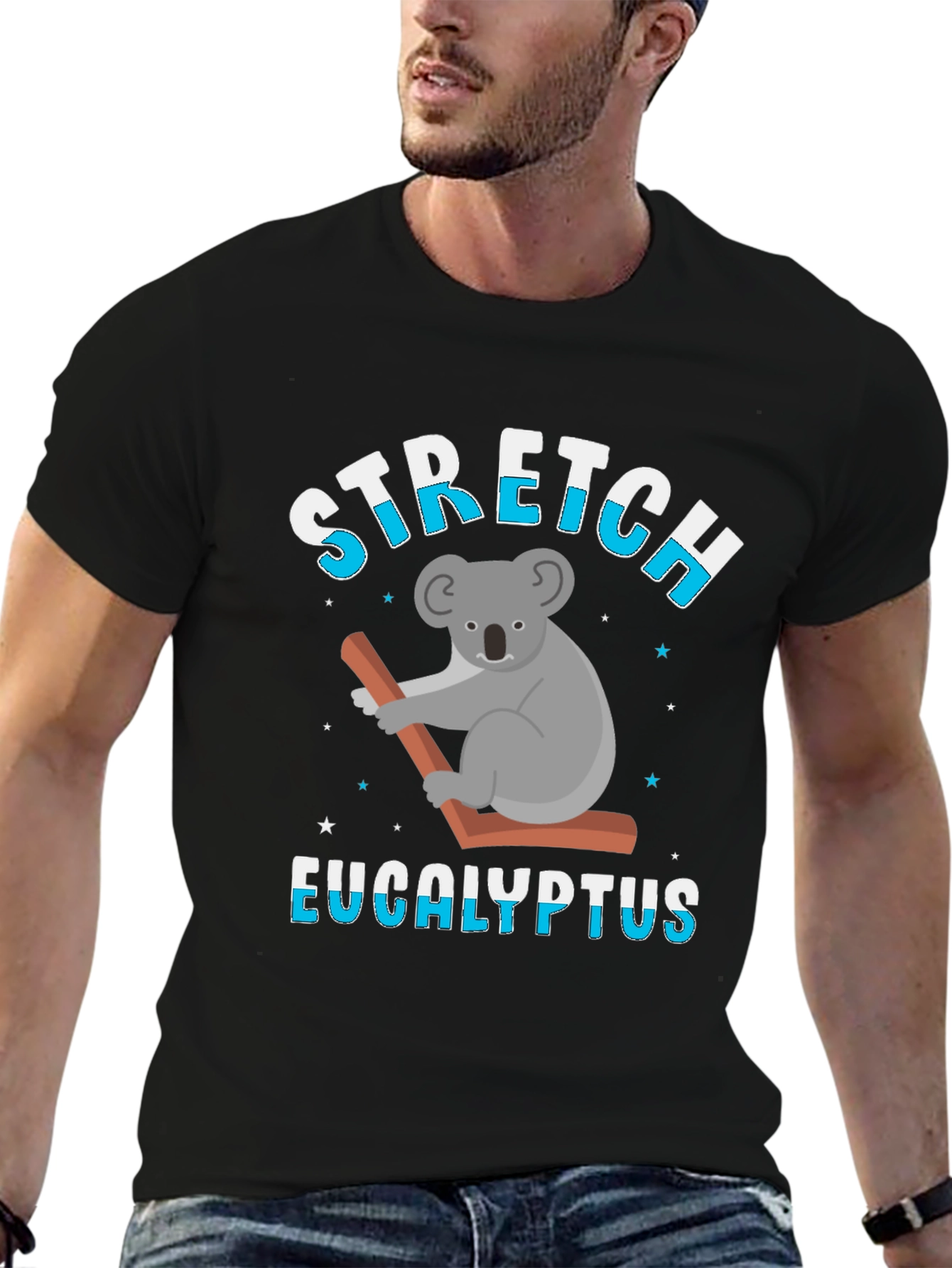 Stretch Eucalyptus Koala Graphic T-Shirt