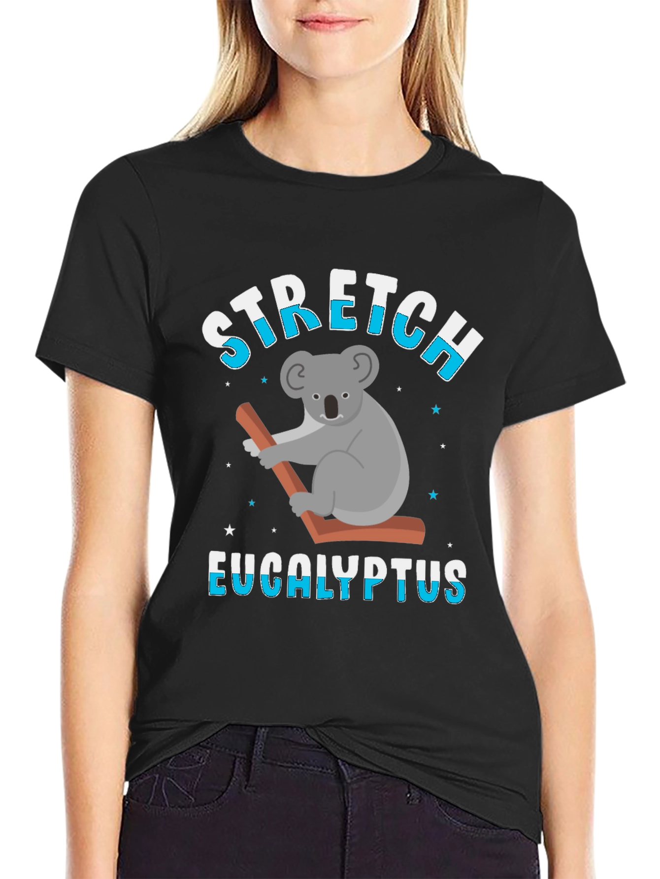 Stretch Eucalyptus Koala Graphic T-Shirt