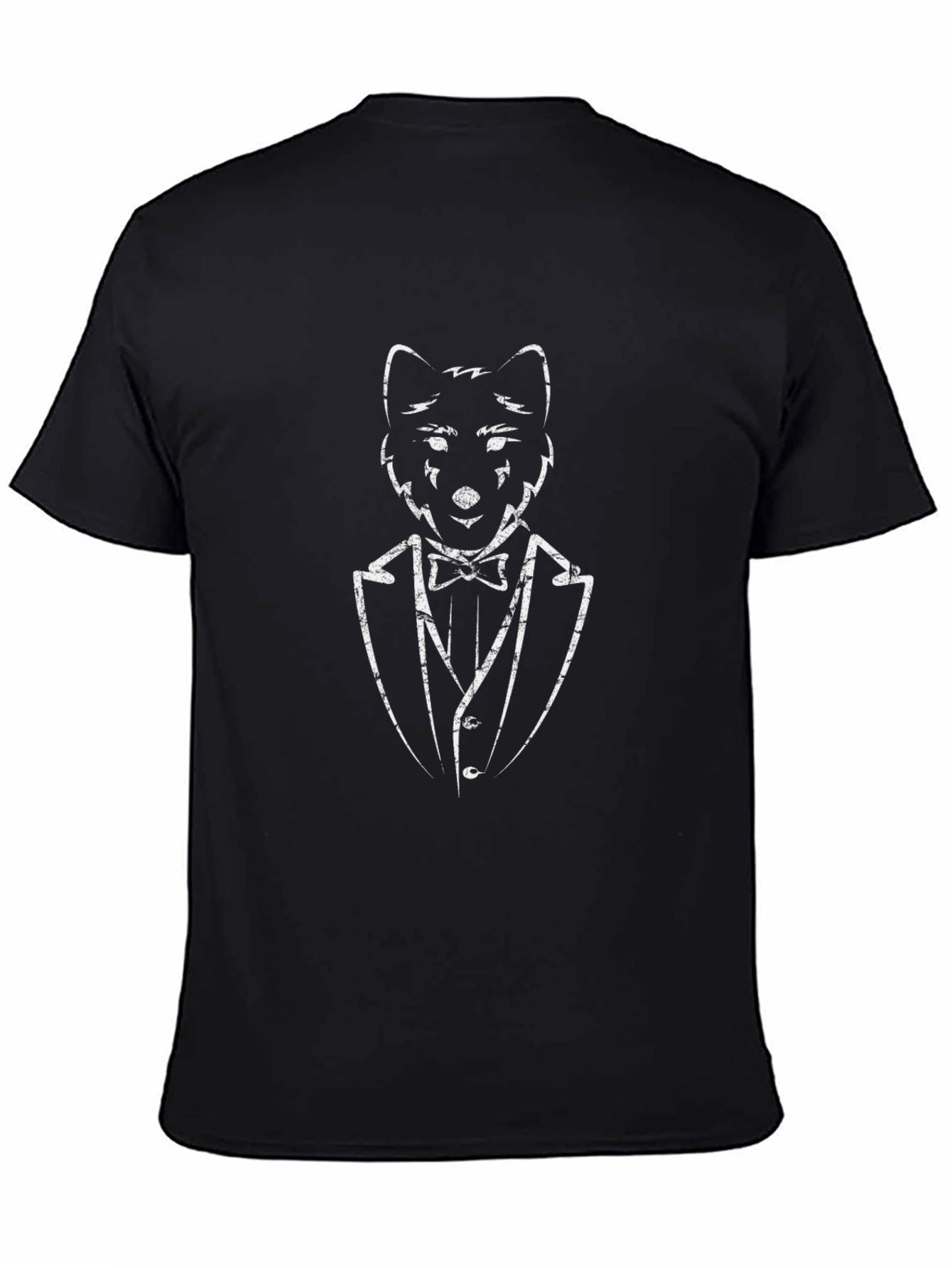Wolf in Tuxedo Black T-Shirt - Graphic Tee