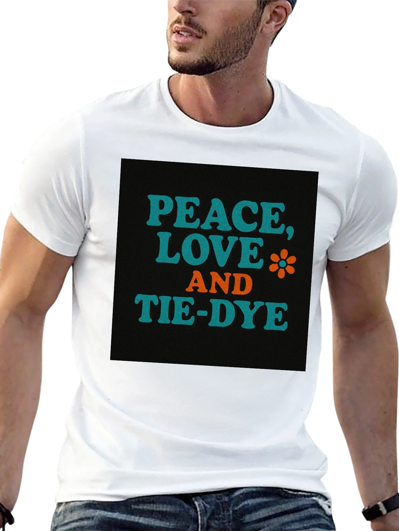 Peace Love and Tie-Dye Graphic T-Shirt