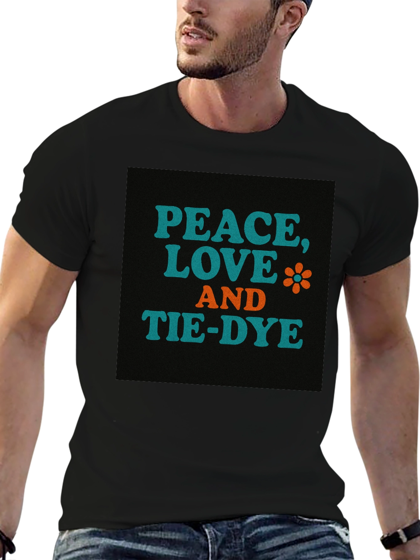 Peace Love and Tie-Dye Graphic T-Shirt