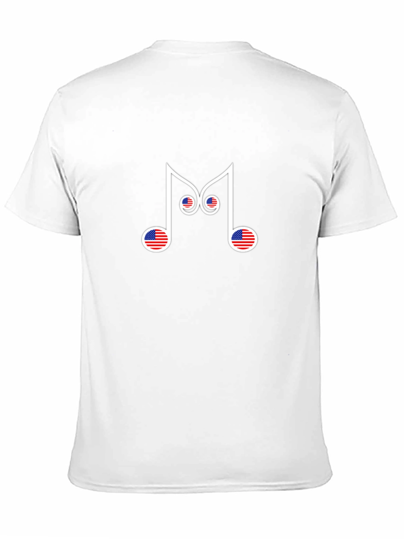 USA Music Note Graphic Tee - Black