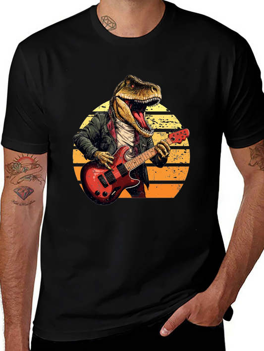 Dino Rocker T-Shirt - Cool T-Rex Guitarist Design