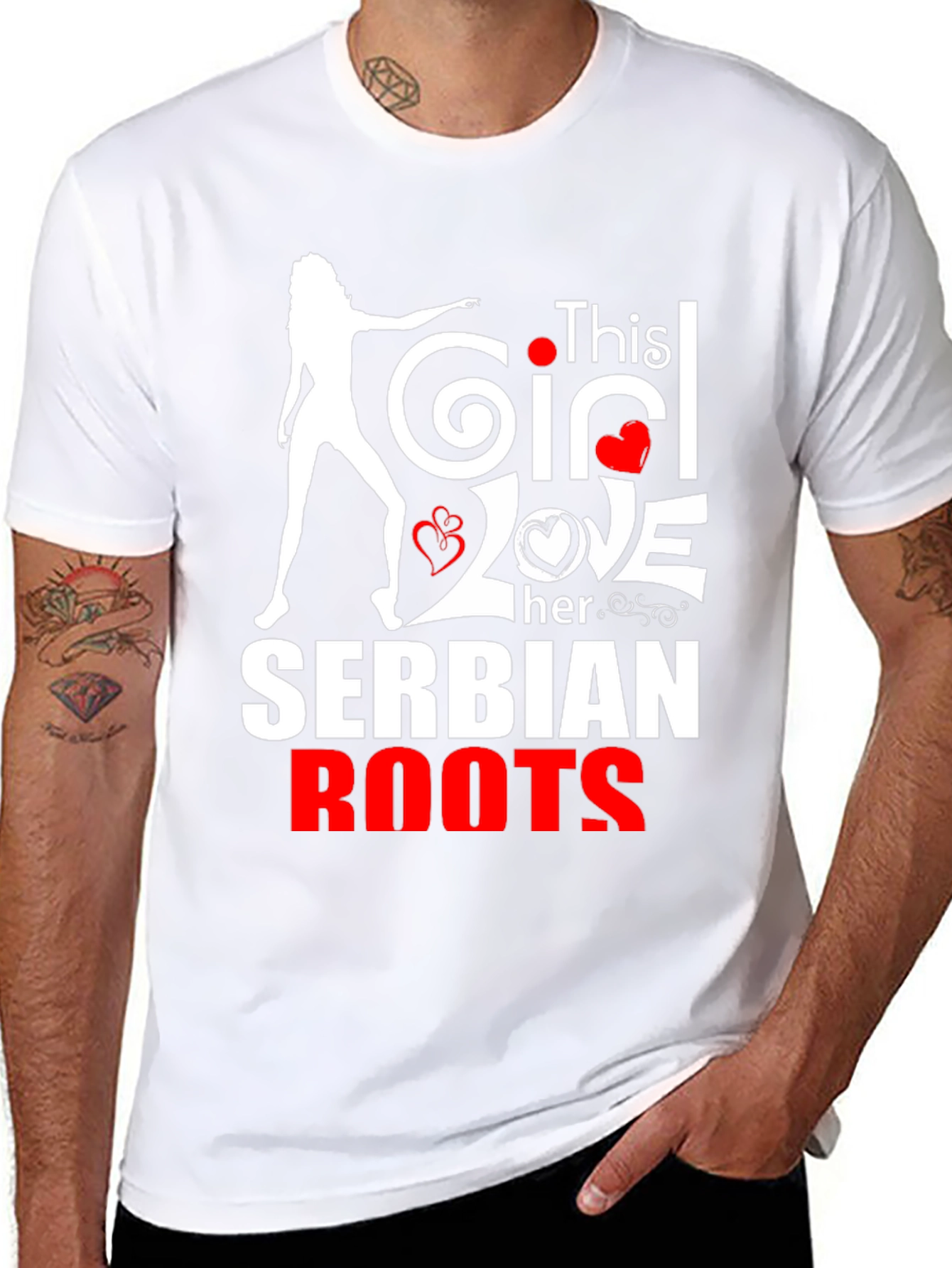Serbian Roots Graphic T-Shirt -  Love Serbia Tee