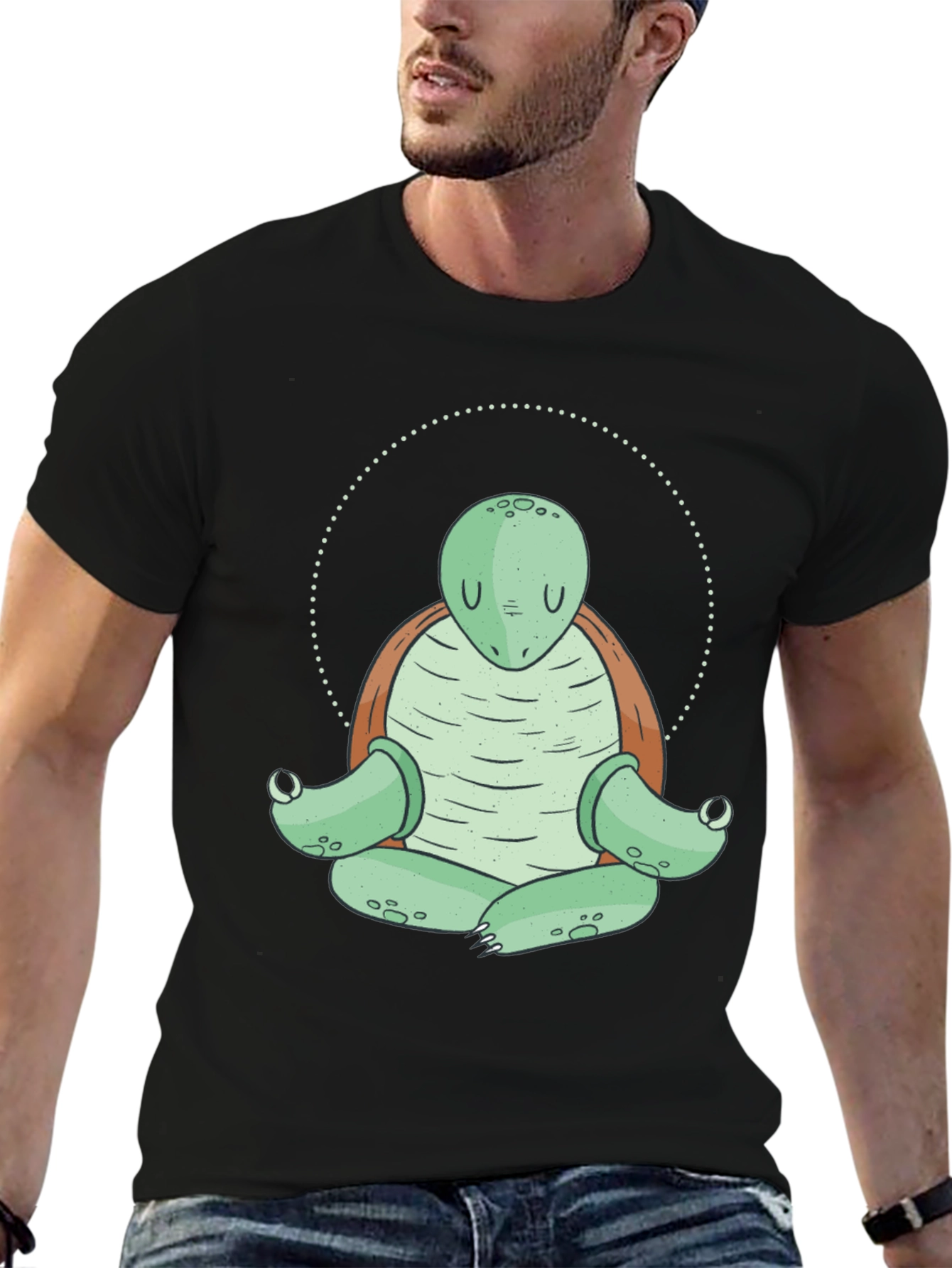 Zen Turtle Meditation T-Shirt - Relaxed Fit