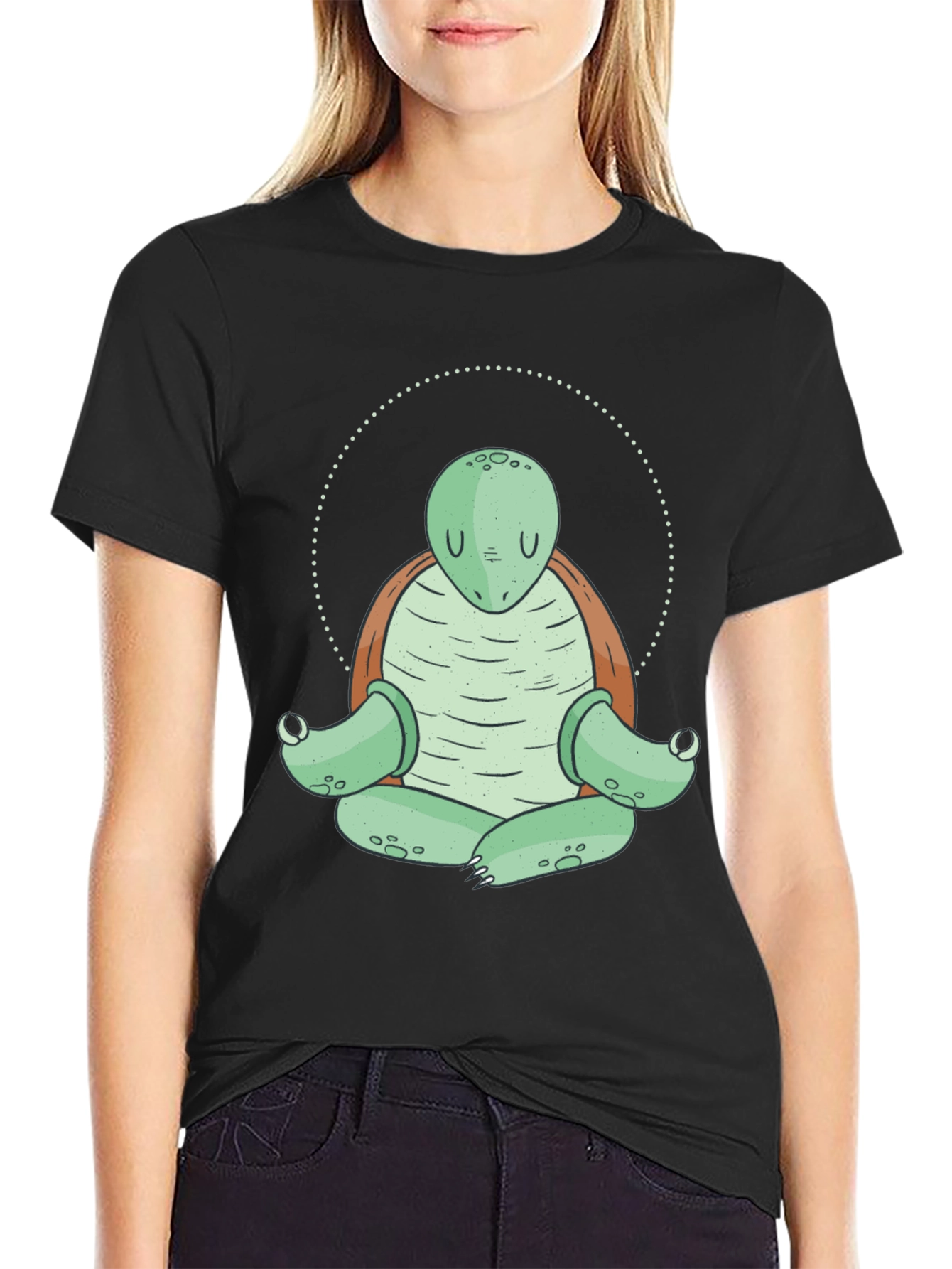 Zen Turtle Meditation T-Shirt - Relaxed Fit
