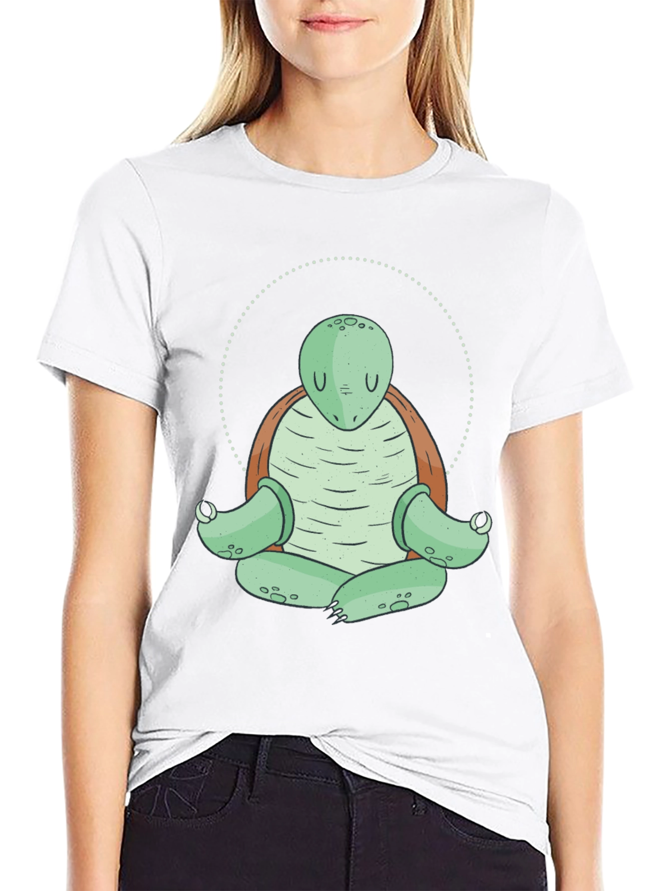 Zen Turtle Meditation T-Shirt - Relaxed Fit
