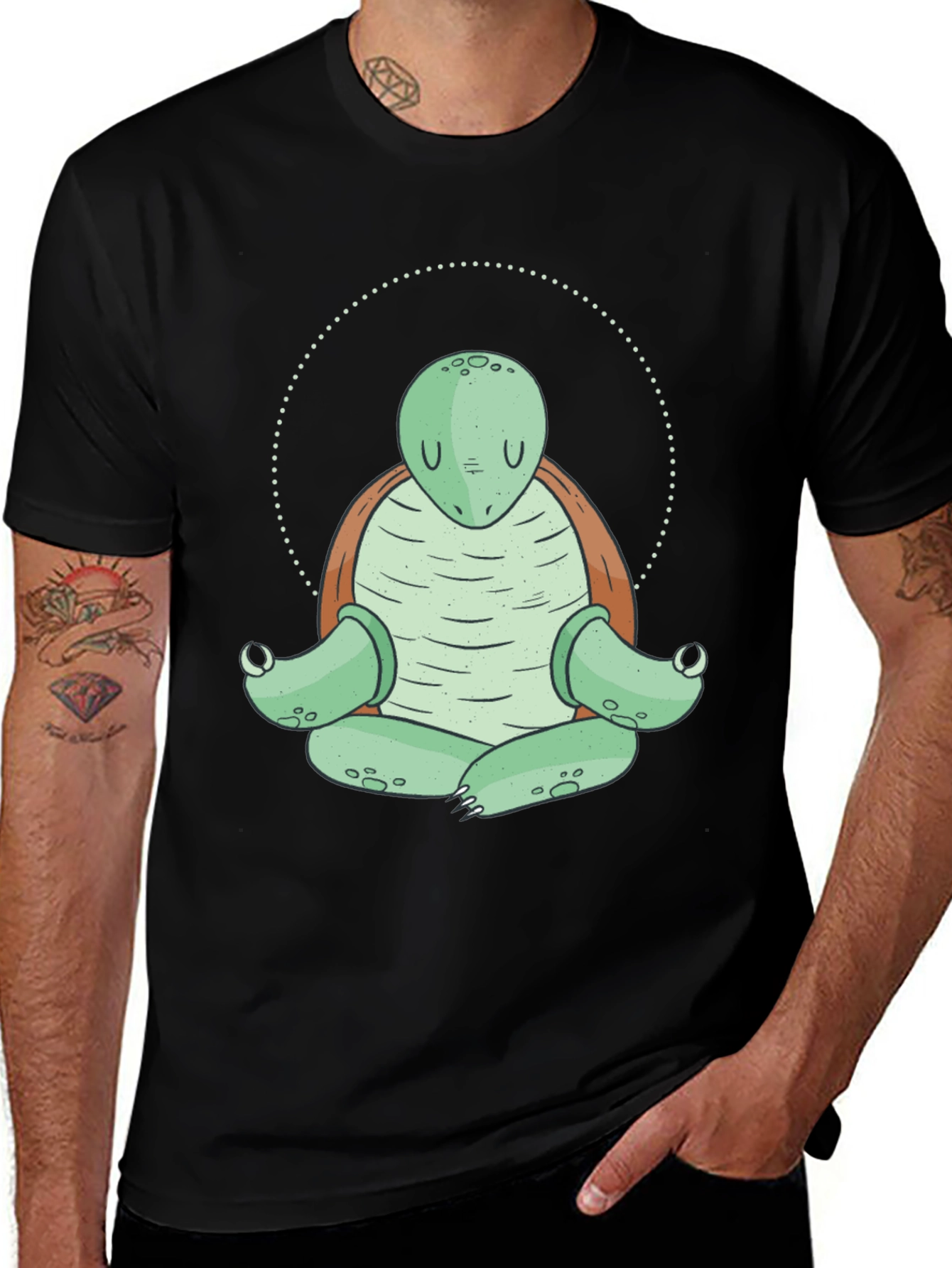 Zen Turtle Meditation T-Shirt - Relaxed Fit