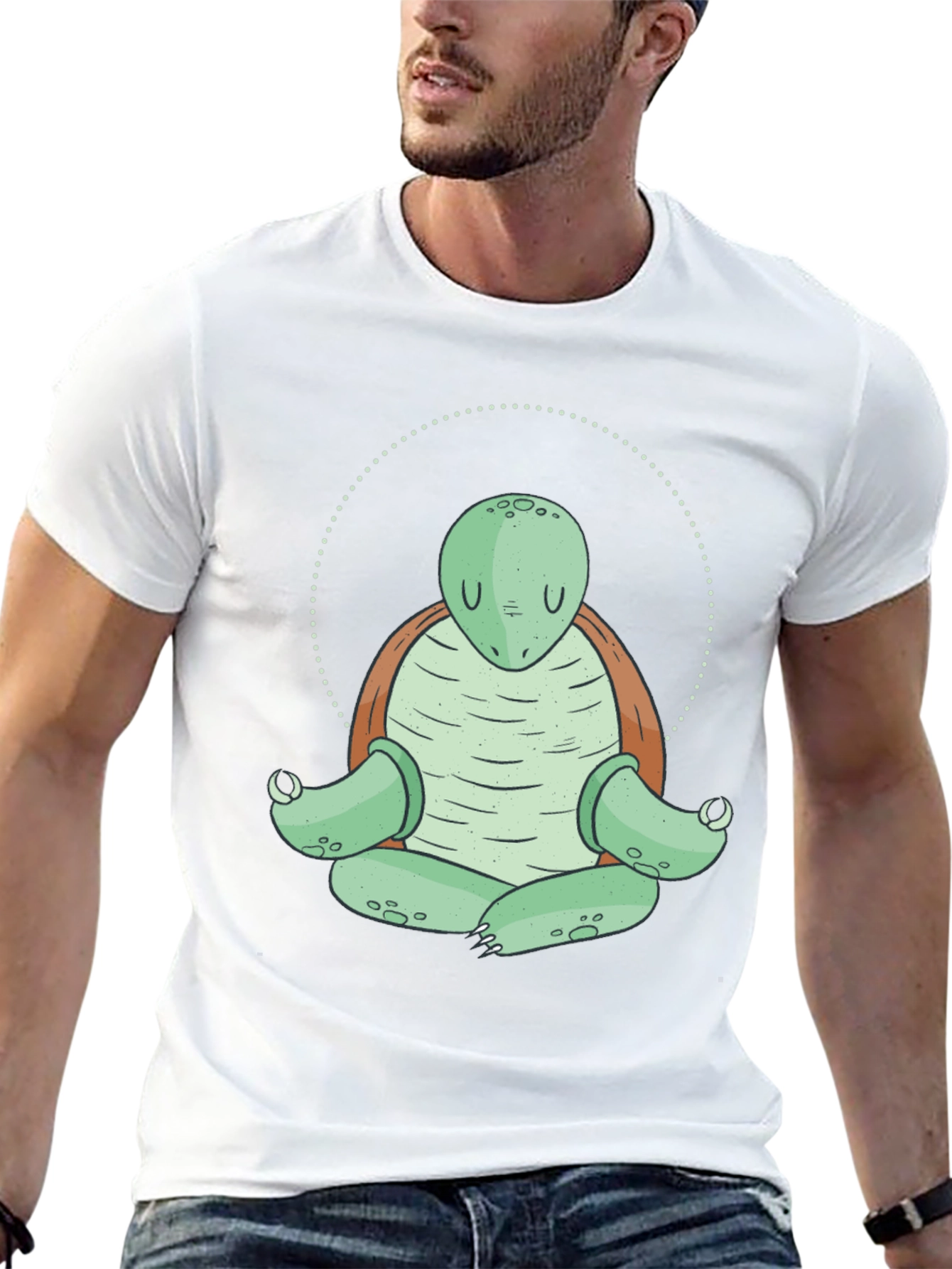 Zen Turtle Meditation T-Shirt - Relaxed Fit