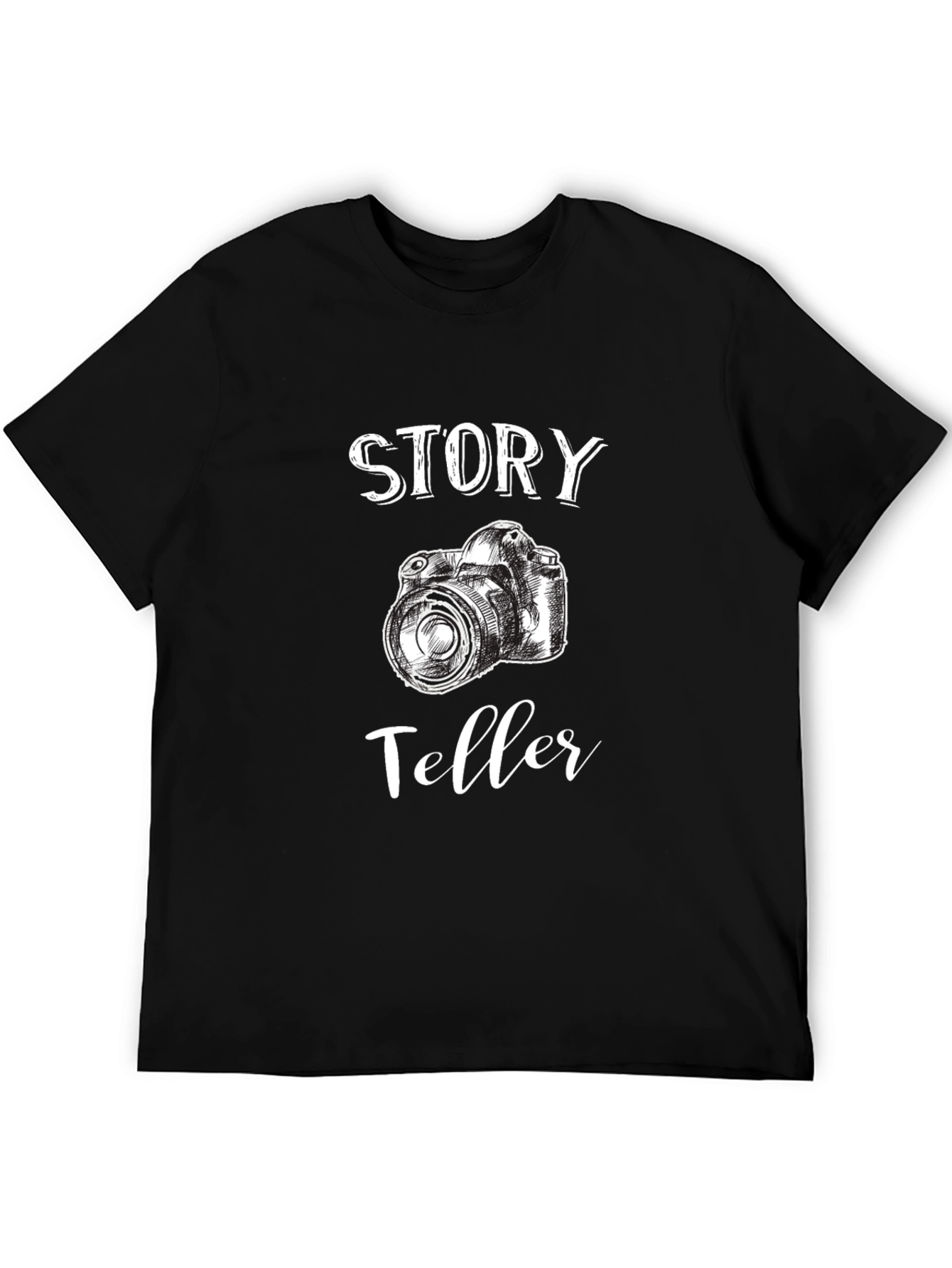 Story Teller Camera Graphic Black T-Shirt