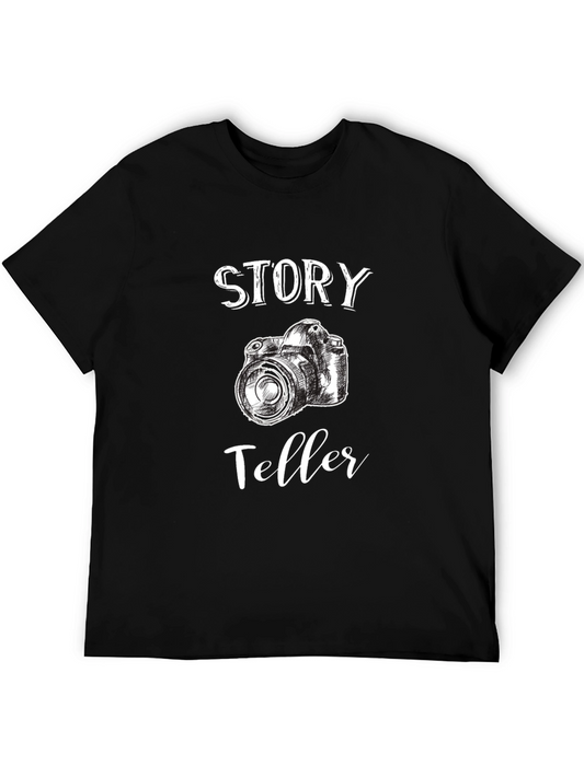 Story Teller Camera Graphic Black T-Shirt