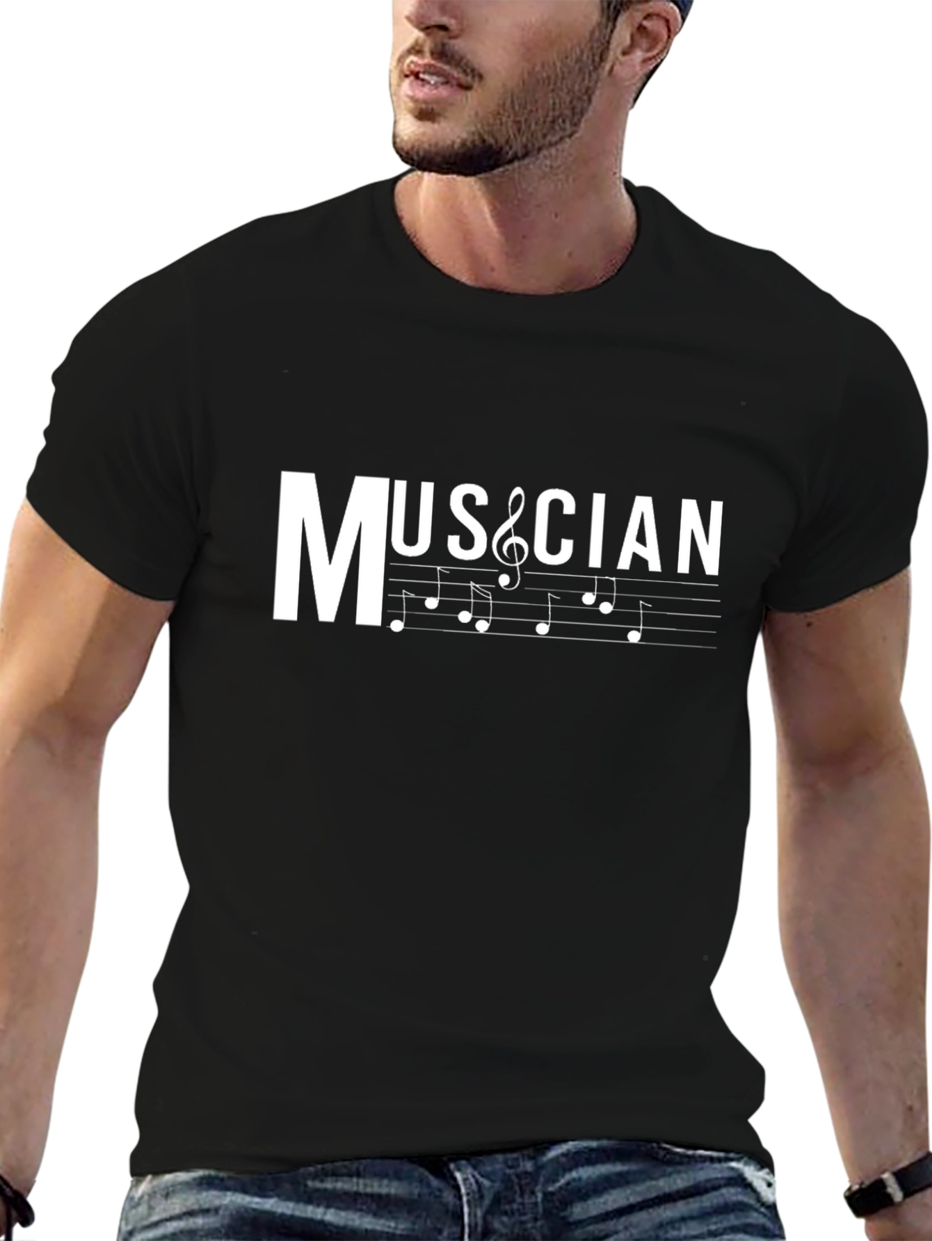 Musician Treble Clef T-Shirt - Black