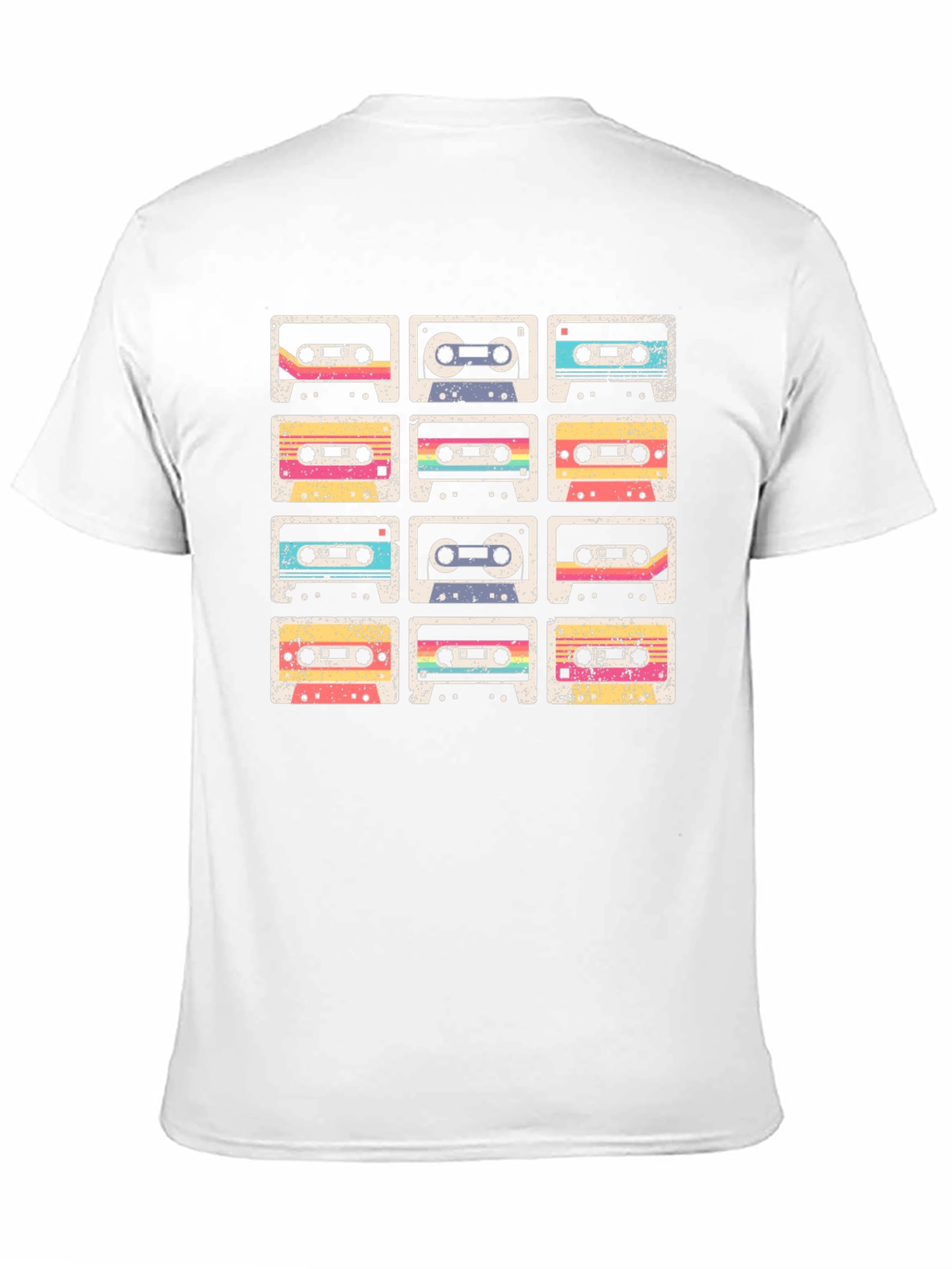 Retro Cassette Tape Grid Graphic Tee