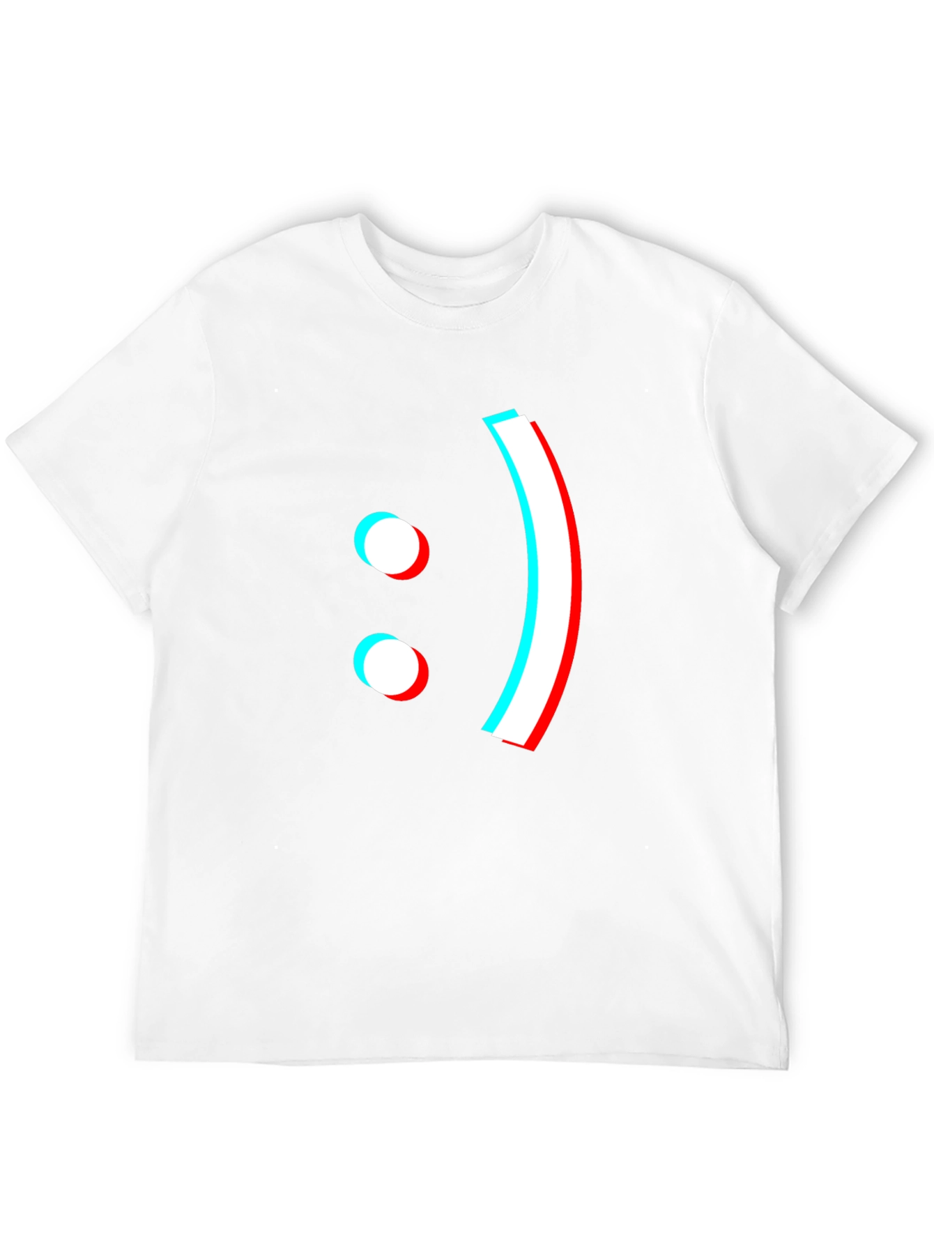 Stereoscopic Smiley Face Black T-Shirt