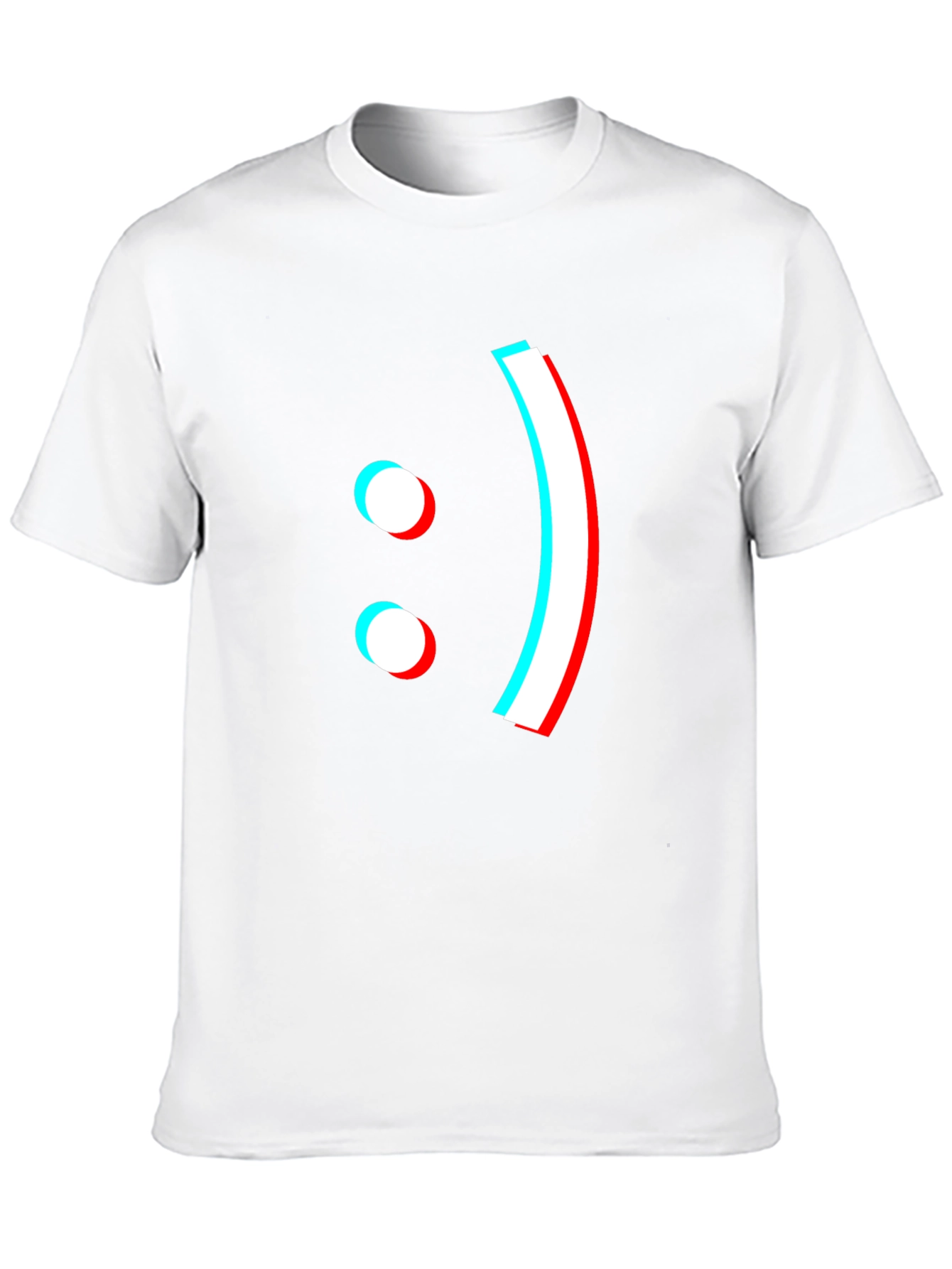 Stereoscopic Smiley Face Black T-Shirt
