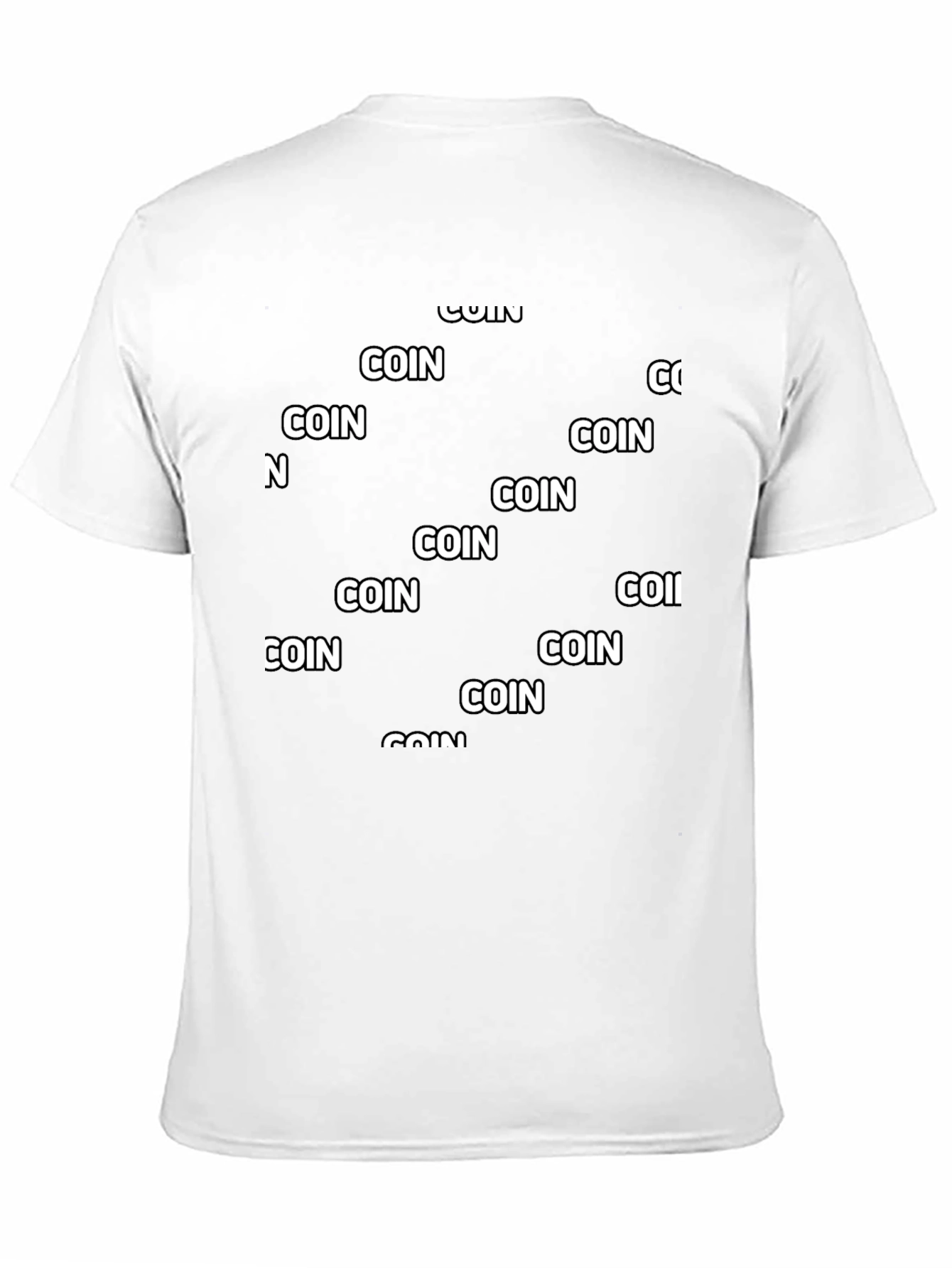 Coin Pattern Black T-Shirt