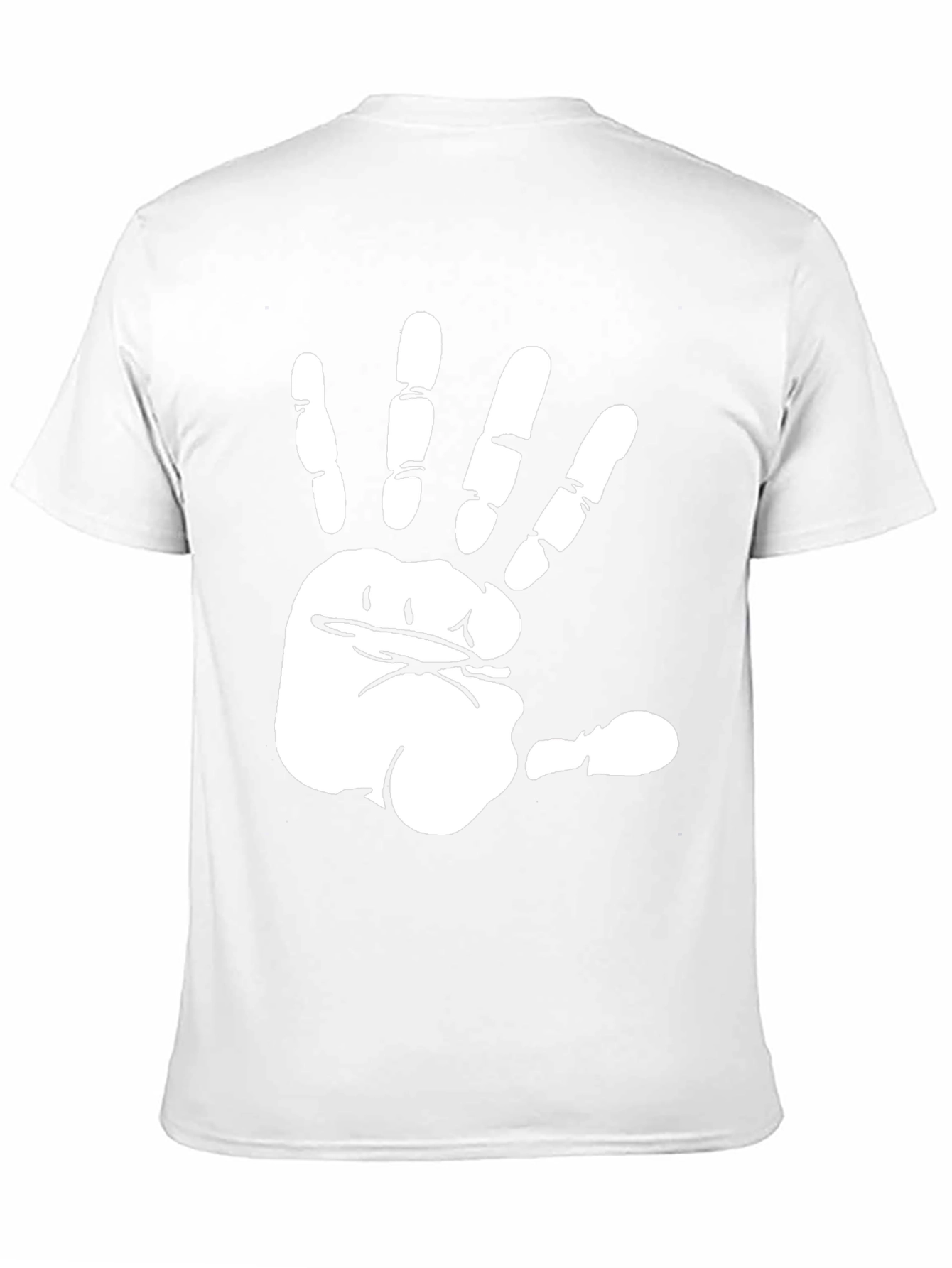 Funny Hand Print Black T-Shirt