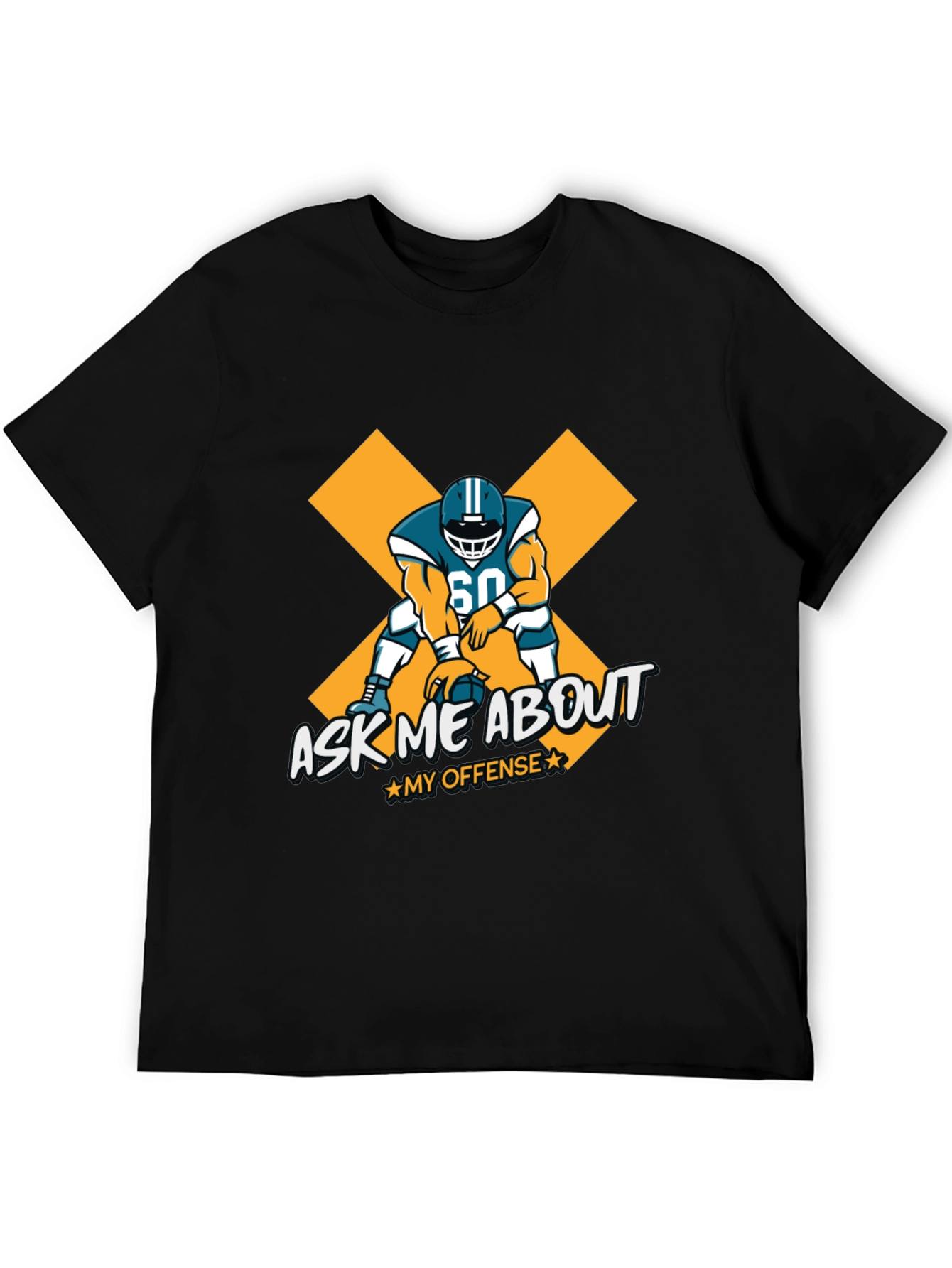 Ask Me About My Offense Football Graphic Tee