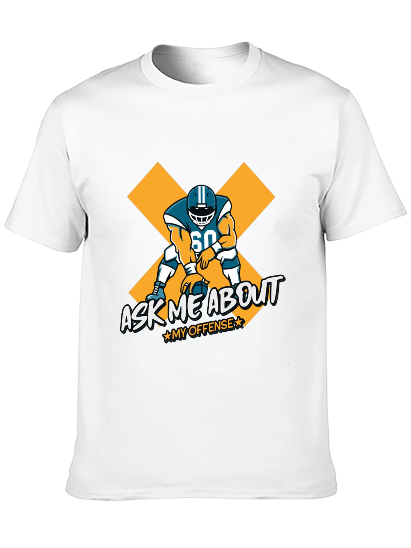 Ask Me About My Offense Football Graphic Tee
