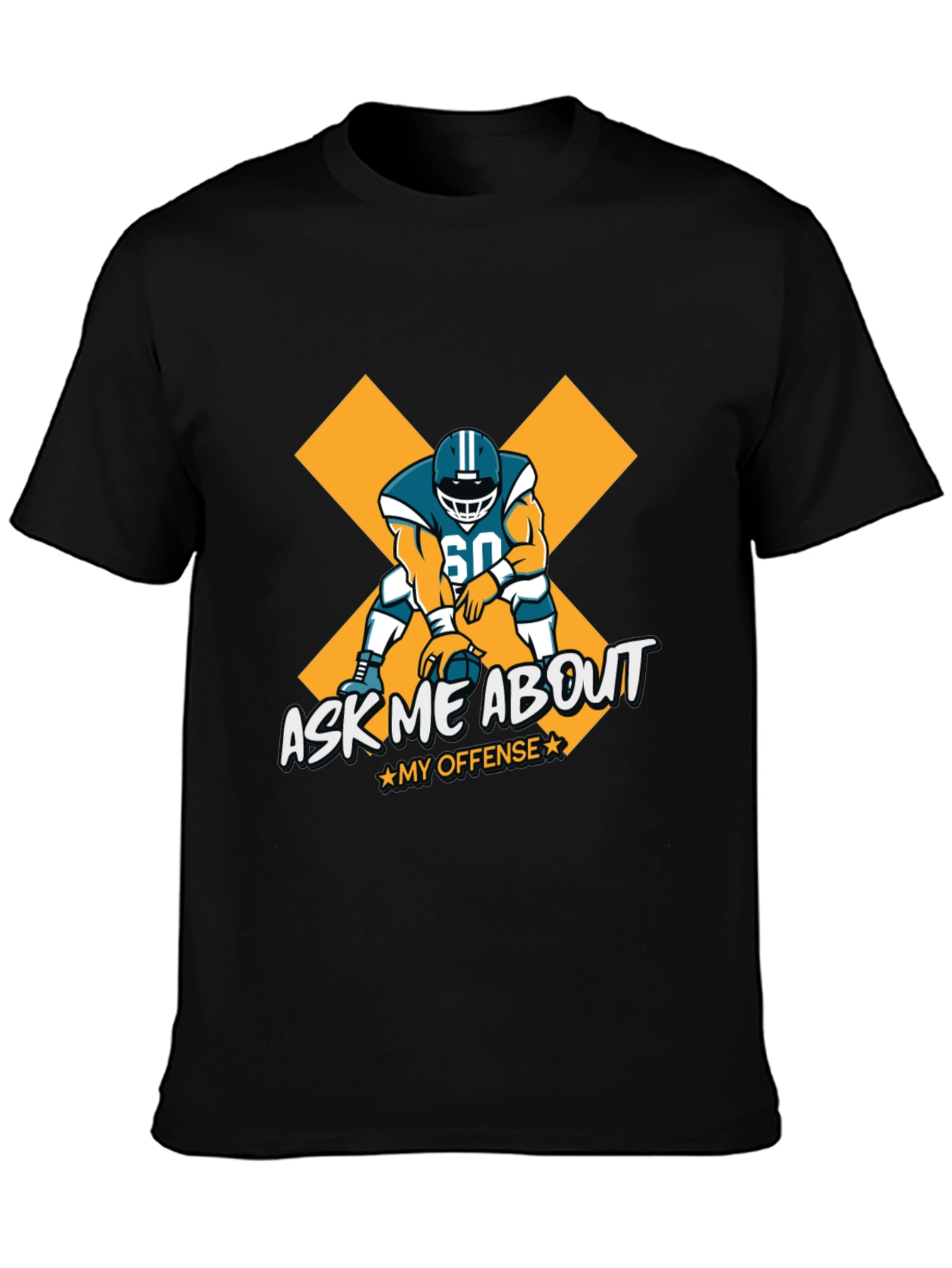 Ask Me About My Offense Football Graphic Tee