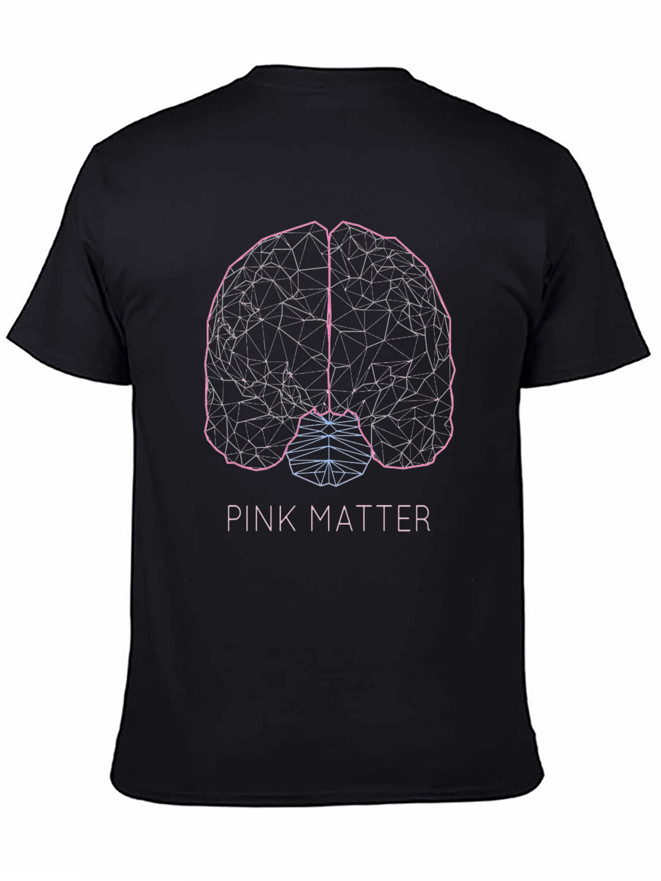 Pink Matter Brain Graphic T-Shirt - Black Cotton Tee